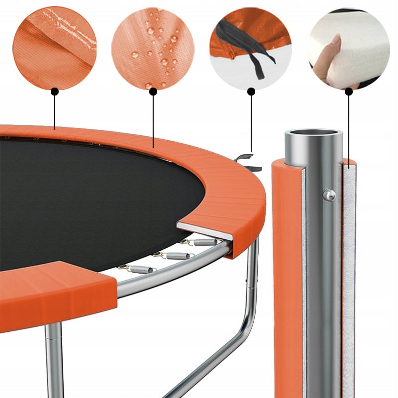 GARDEN TRAMPOLINE FOR CHILDREN SKY 10FT BLACK-ORANGE 305 CM 10FT-SKY Size (ft) 10 (304-312 cm)