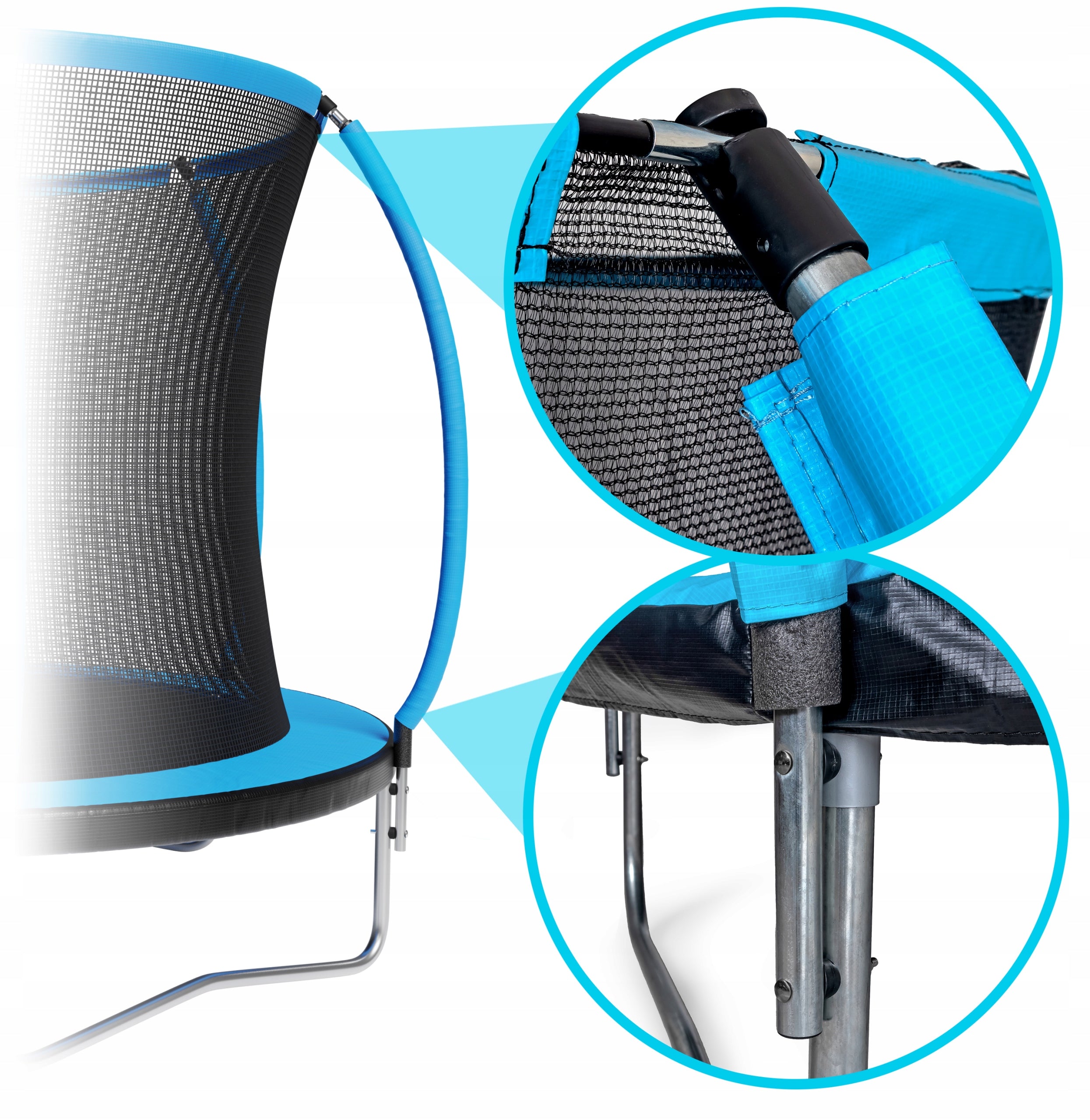 GARDEN TRAMPOLINE HOME LARGE STRONG with mesh 8FT FOR CHILDREN ladder 252 Manufacturer code ST-0008W_BLUE