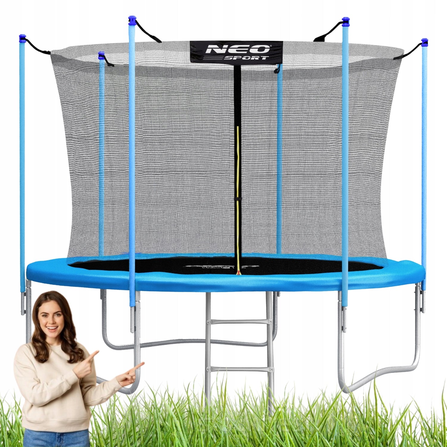 GARDEN TRAMPOLINE LARGE 10FT 312CM NEO-SPORT WITH INNER NET