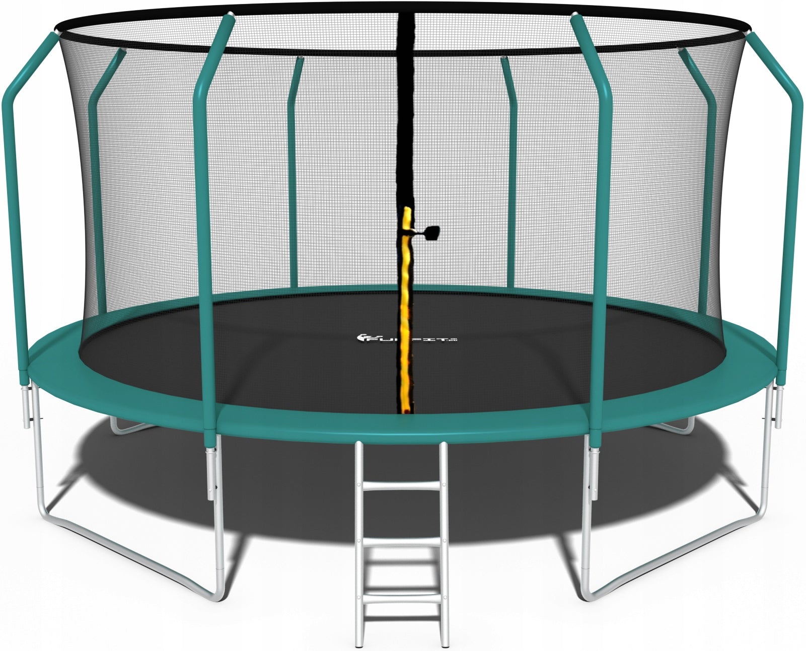 GARDEN TRAMPOLINE PREMIUM MESH INNER LADDER 435CM 14FT FUNFIT