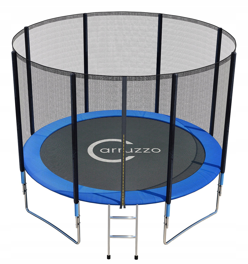 GARDEN TRAMPOLINE ROUND STABLE FOR CHILDREN 360 cm + MESH + LADDER Brand Carruzzo