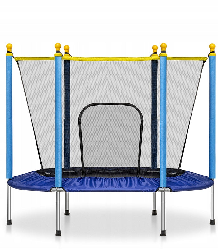 GARDEN TRAMPOLINE STABLE FOR CHILDREN HOME WITH MESH 140 x 122 CM Kind with net