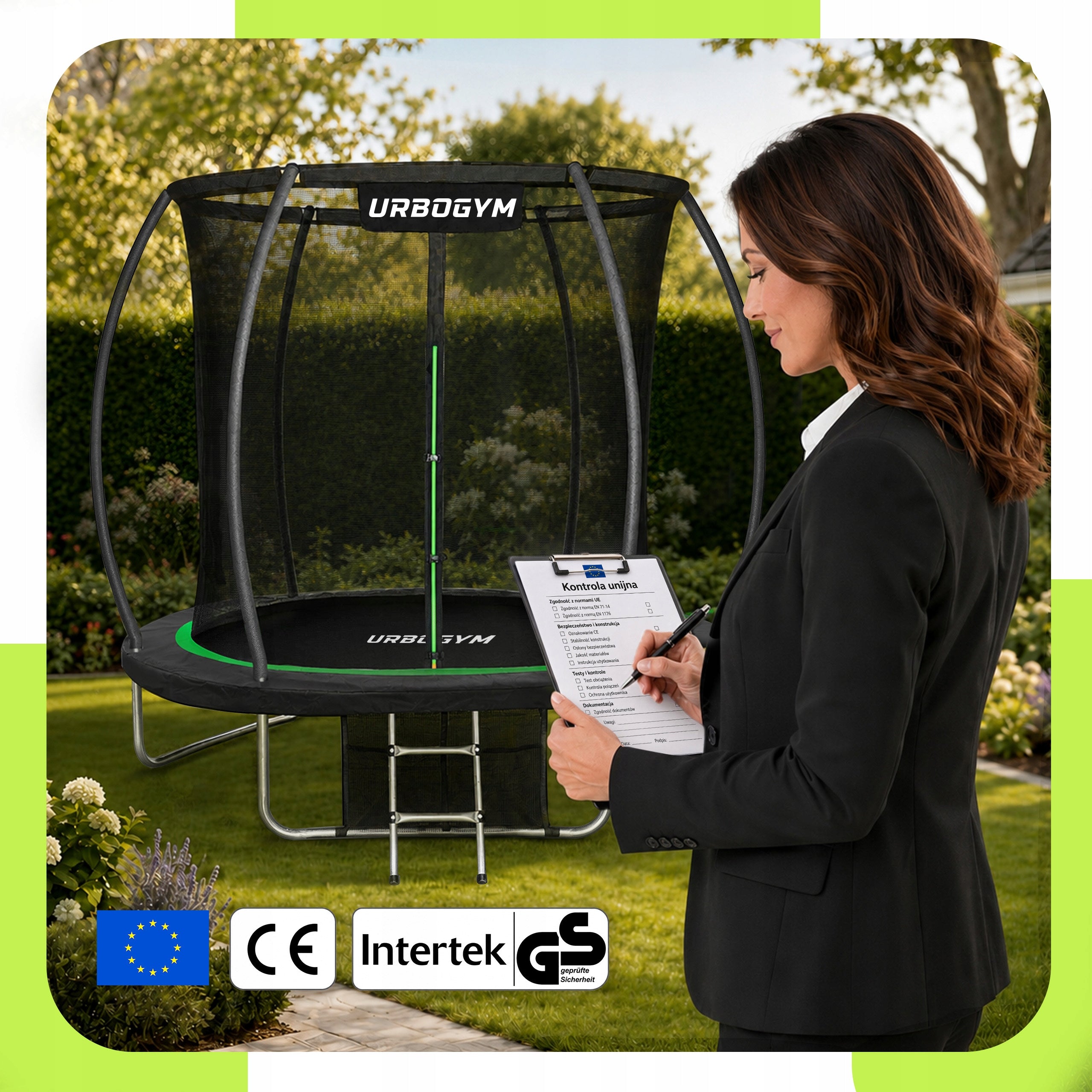 GARDEN TRAMPOLINE WITH INDOOR NET FOR CHILDREN'S GARDEN 8FT 252CM Number of springs/ropes 42