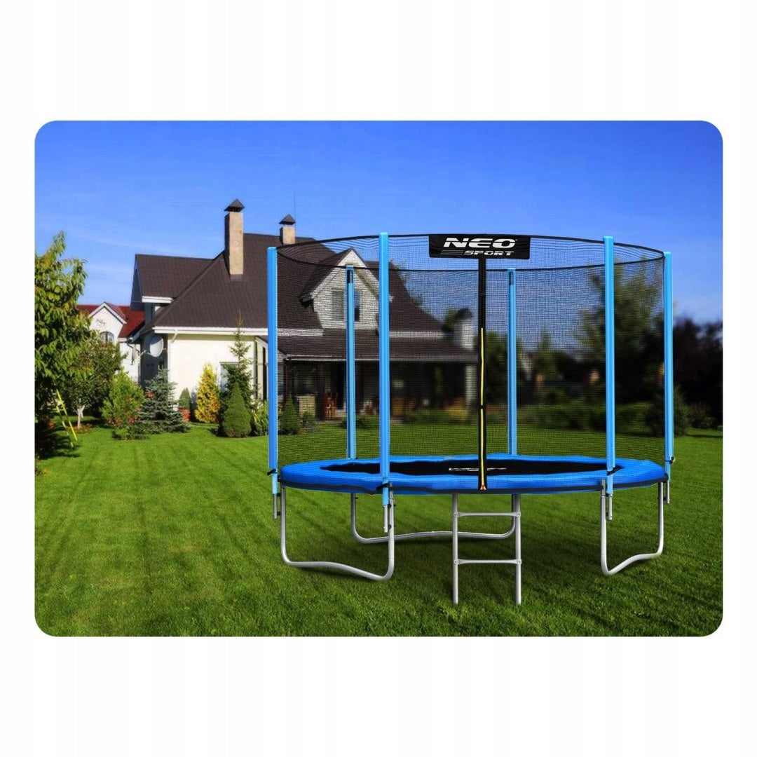 GARDEN TRAMPOLINE WITH NET AND LADDER FOR CHILDREN SAFE SOLID NEW Brand no brand