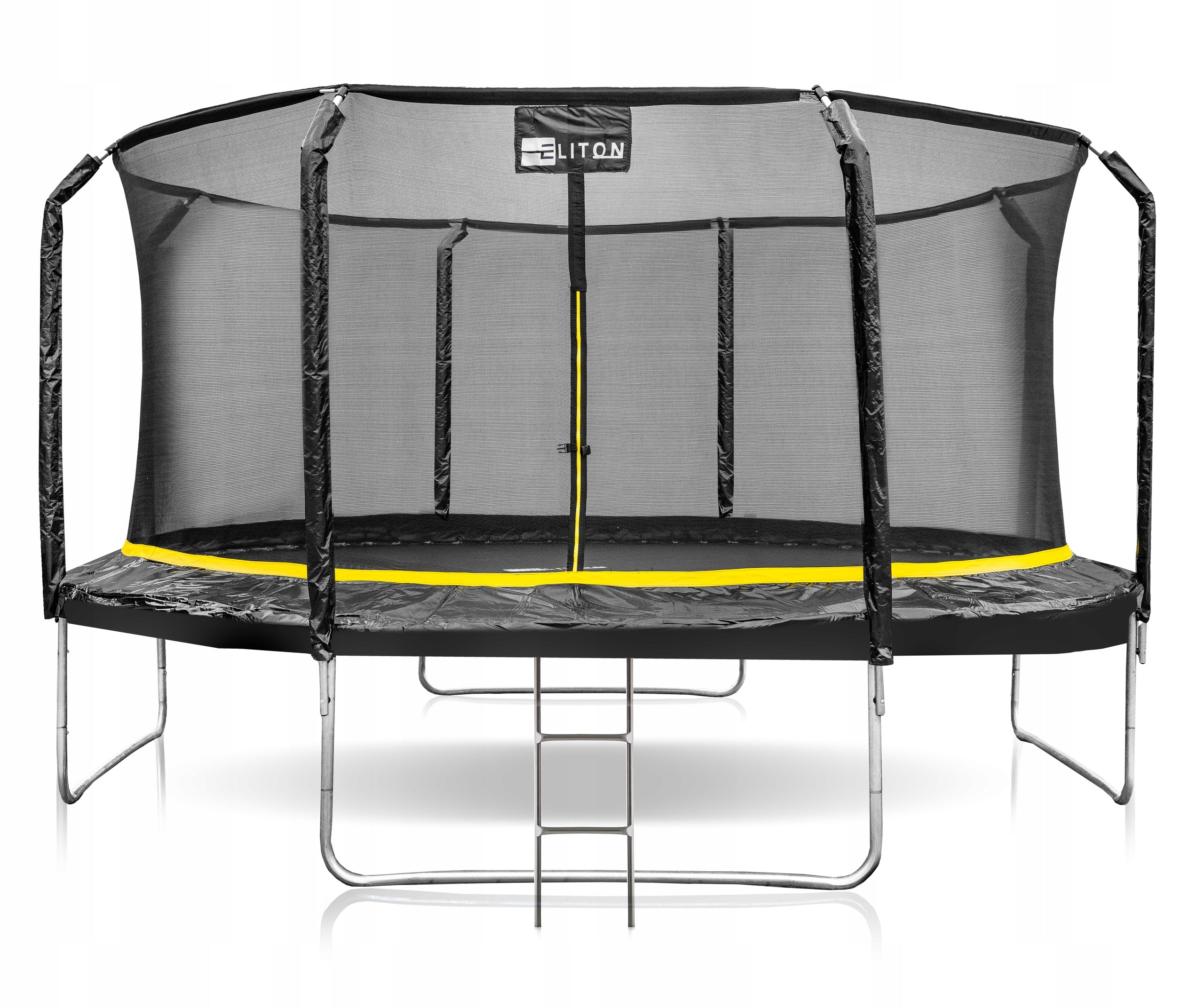 GARDEN TRAMPOLINE for Children PREMIUM 435cm 14FT ladder with net