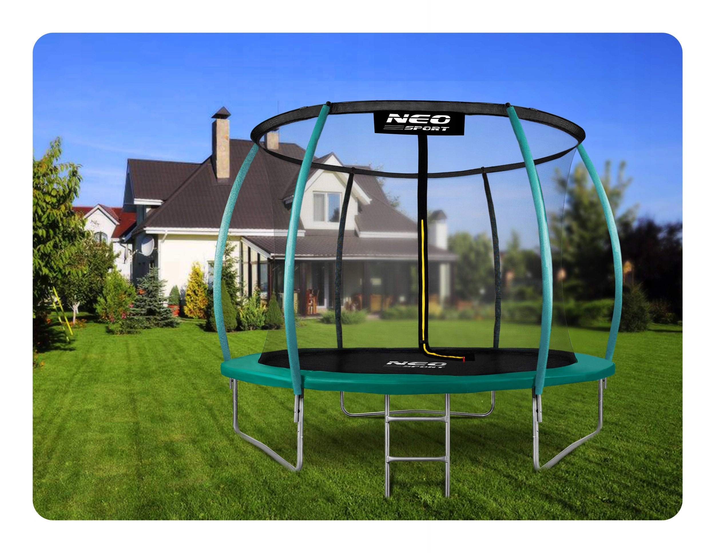GARDEN TRAMPOLINE for children with inner net 312cm 10ft NEOSPORT Packaging status original