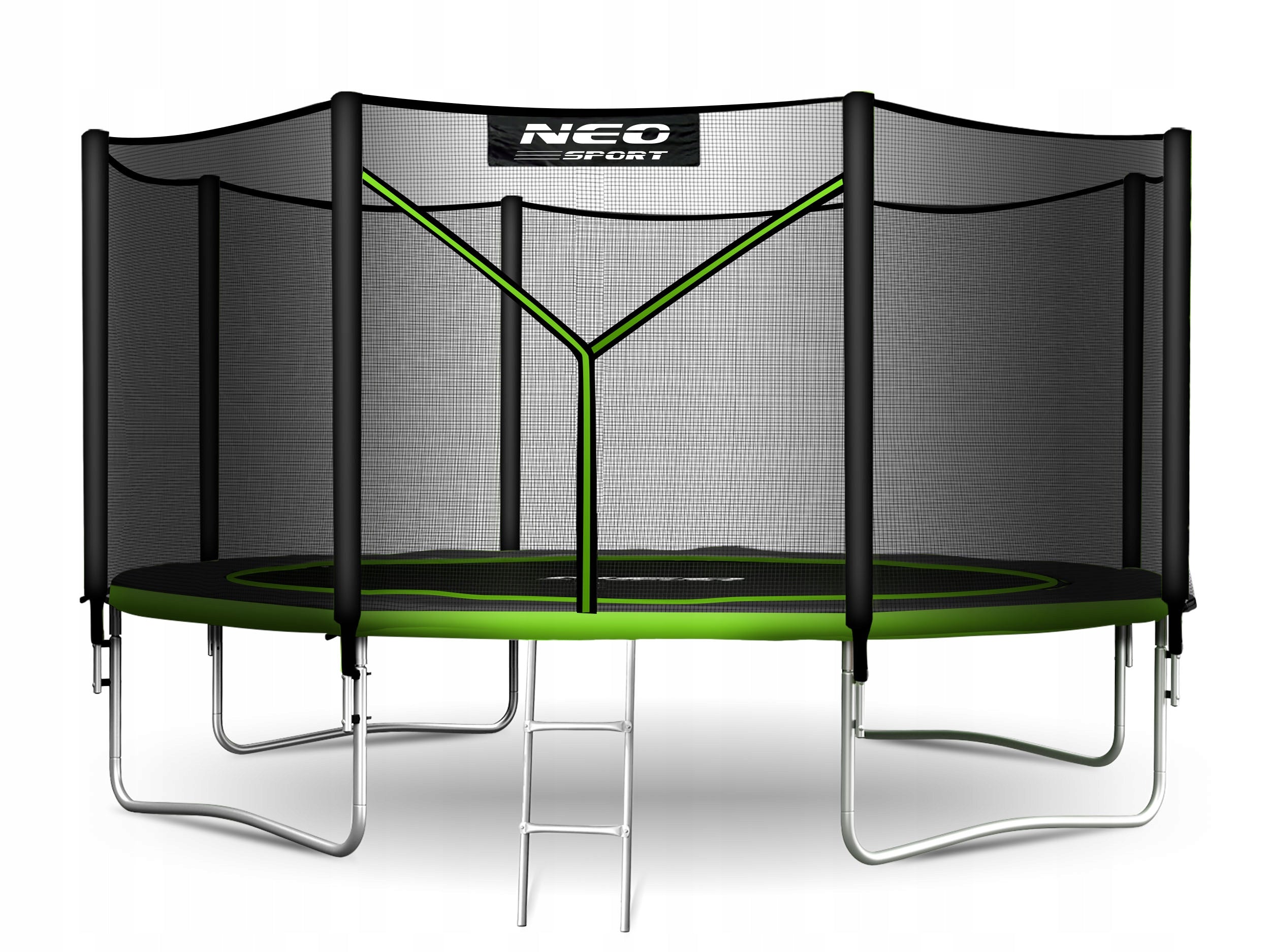 GARDEN TRAMPOLINE for children with outdoor net 374cm 12ft NEOSPORT