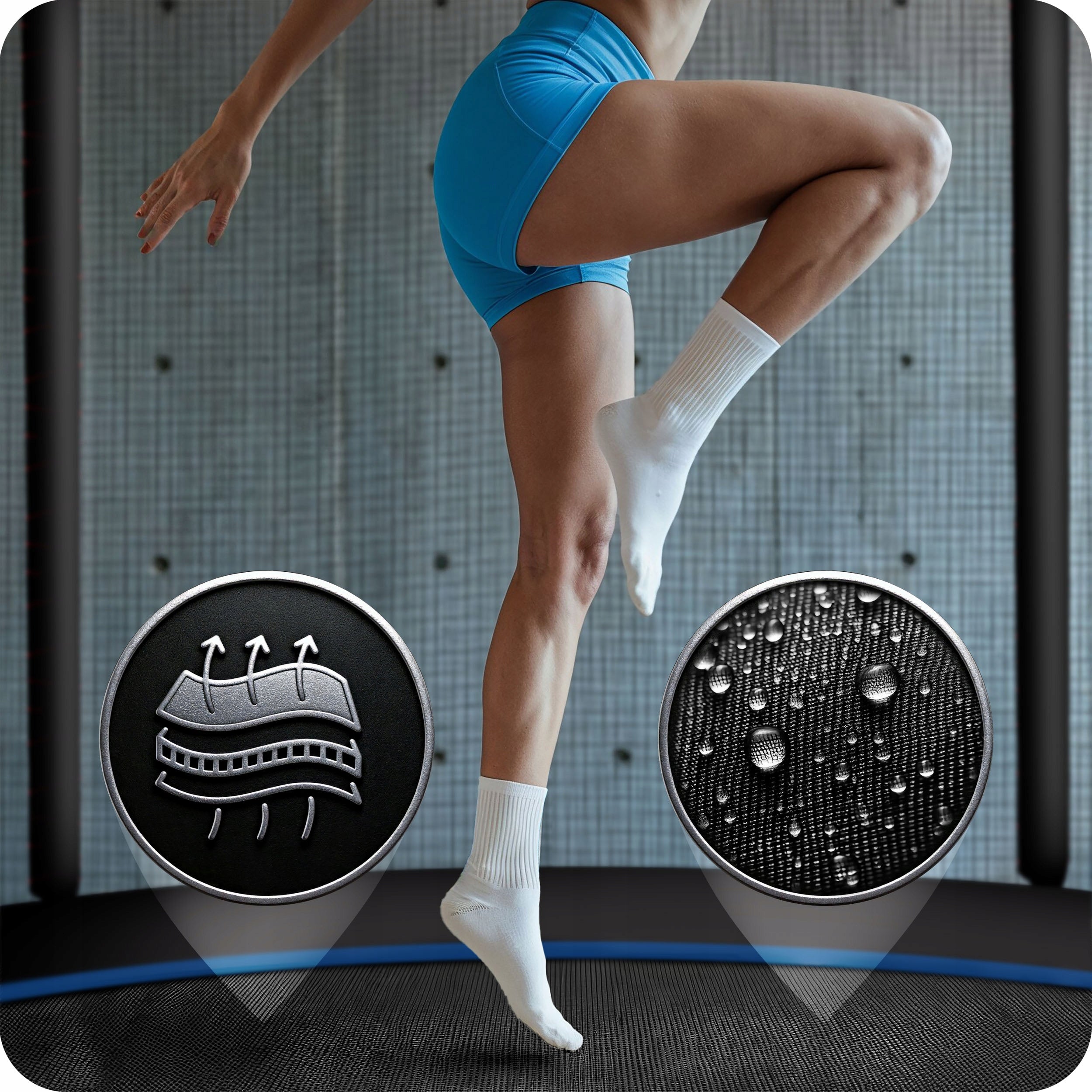 GARDEN TRAMPOLINE for children with outdoor netting 312cm 10ft NEOSPORT Height from ground level 65 cm
