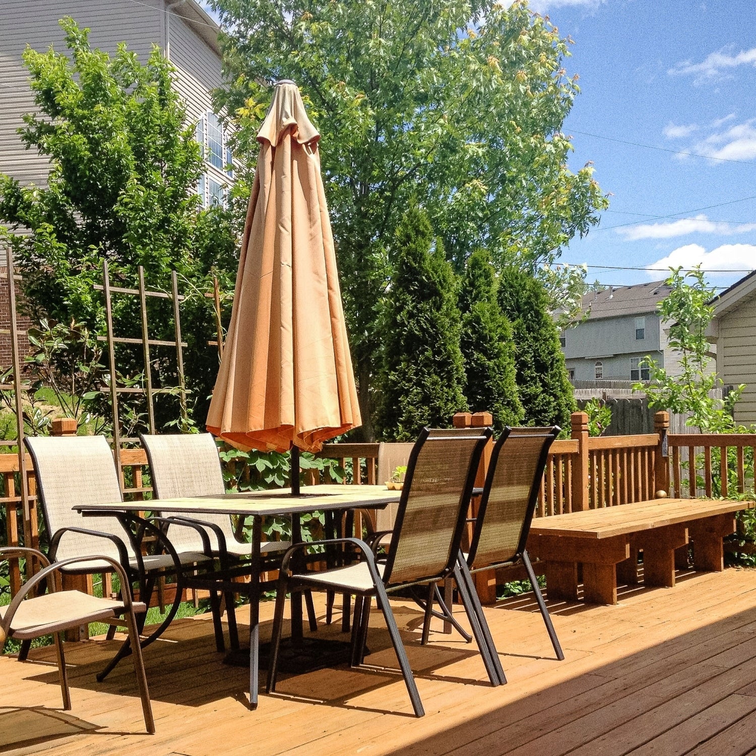 GARDEN UMBRELLA 200x125 RECTANGULAR BALCONY TERRACE Product height 240 cm