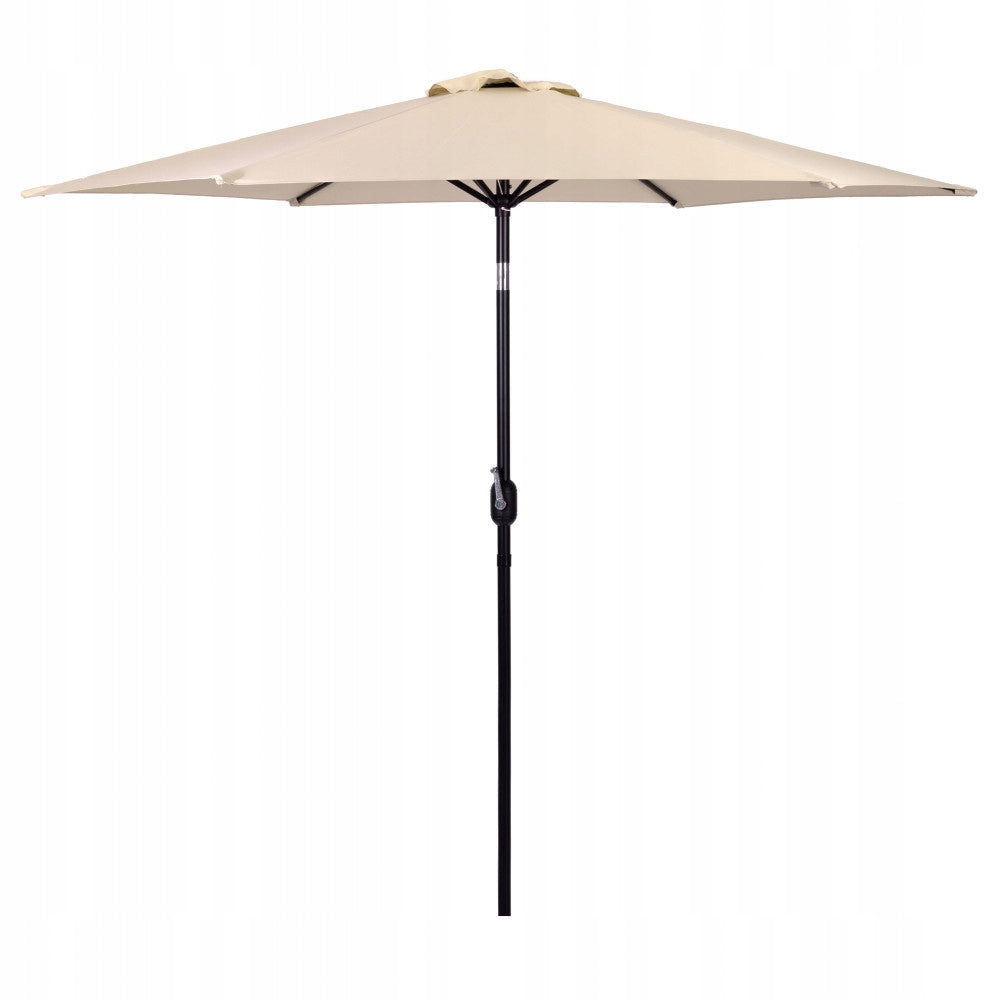 GARDEN UMBRELLA 270 CM BEIGE WITH CRANK POLYESTER