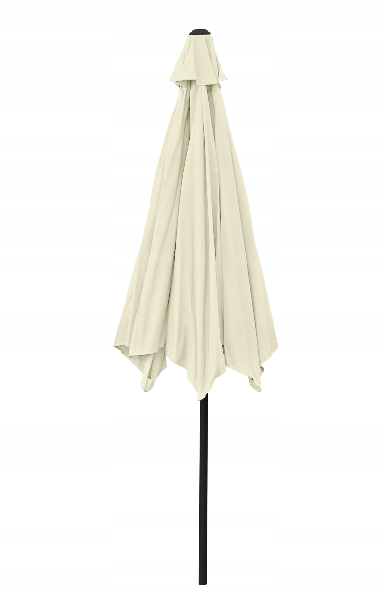 GARDEN UMBRELLA 300 CM FOLDED LARGE STABLE FOR TERRACE BALCONY CREAM Color beige