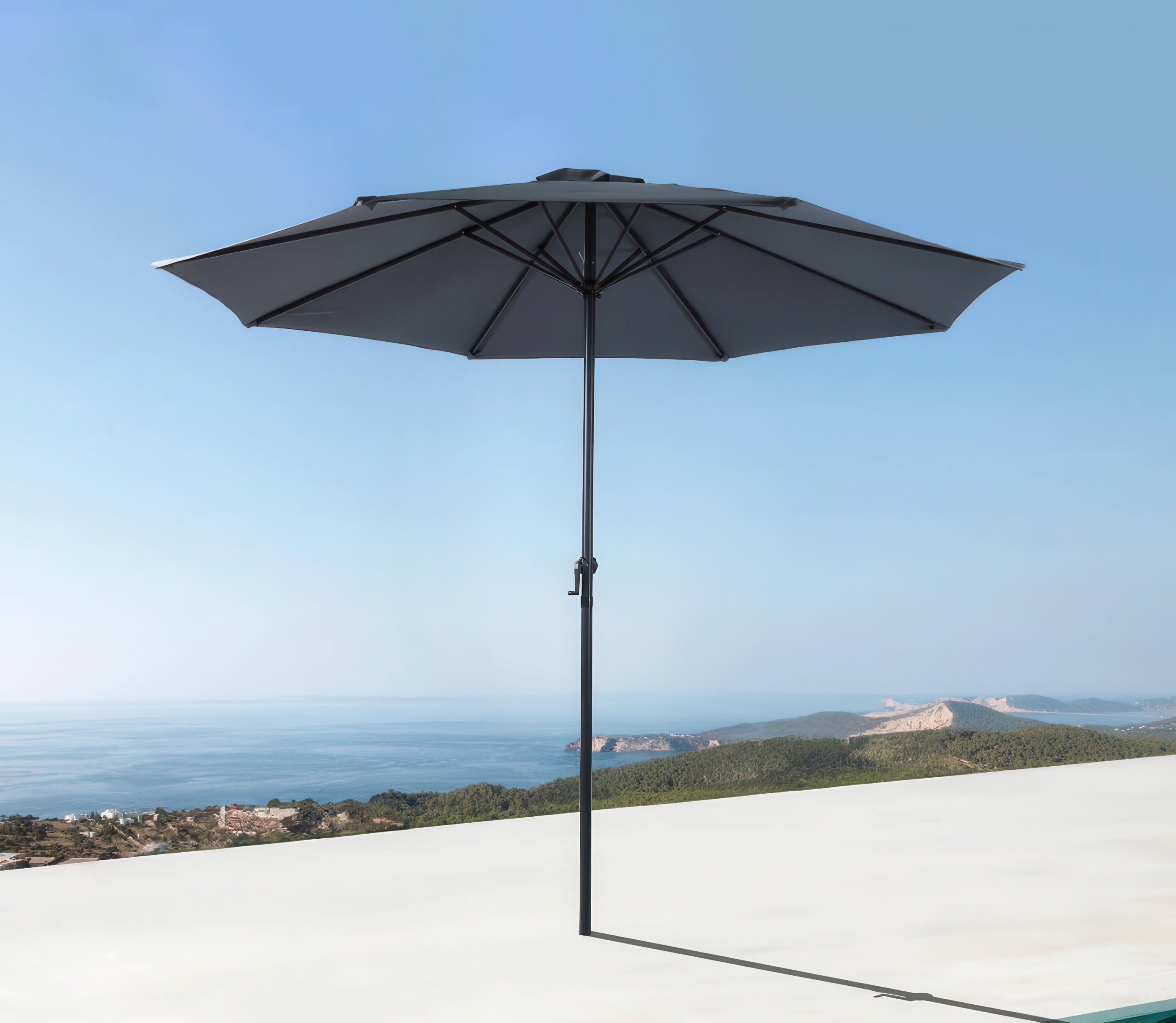 GARDEN UMBRELLA Balcony for Terrace Folding MOOREA Large 300 cm SOLID Manufacturer code 005809