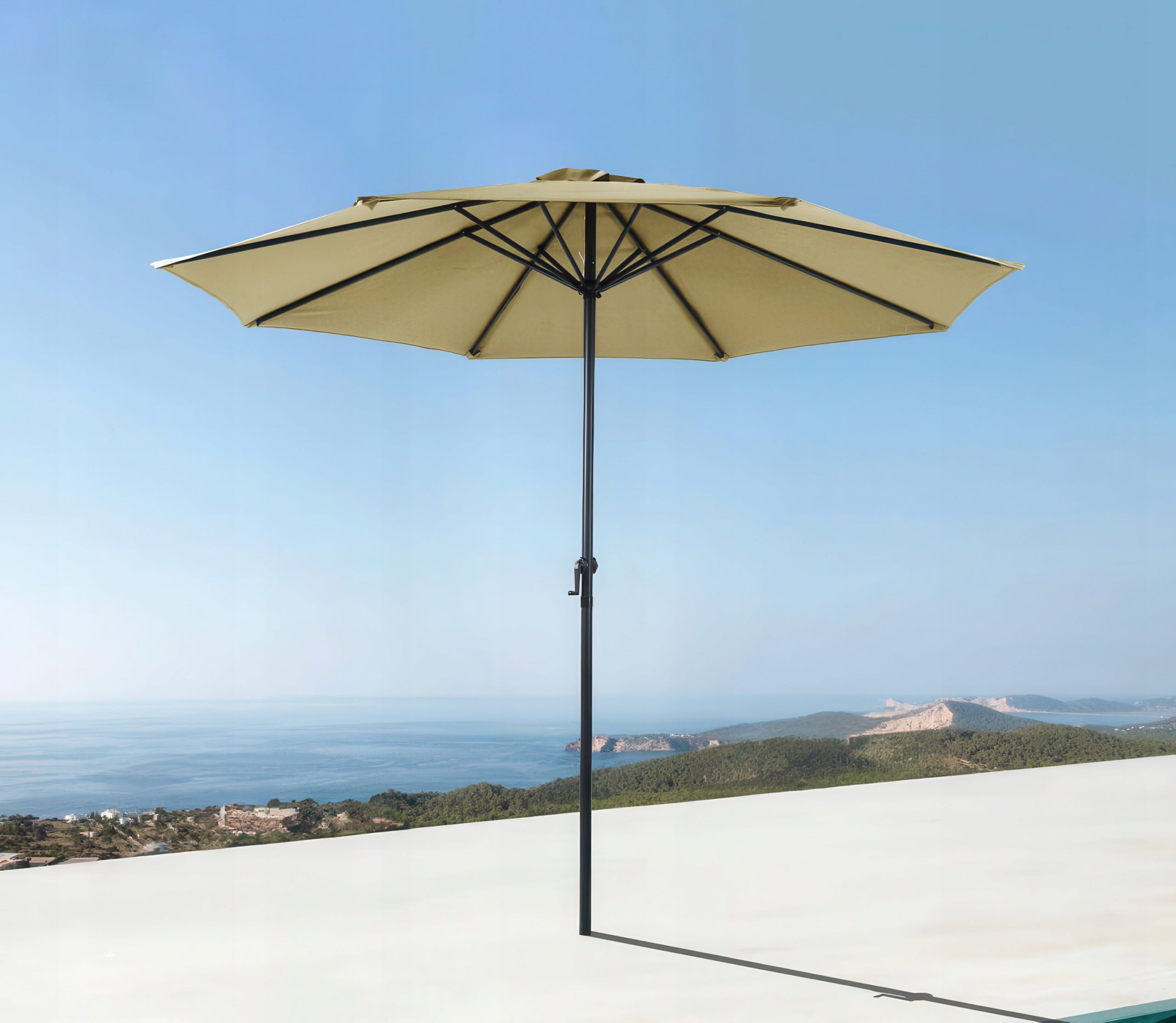 GARDEN UMBRELLA Balcony for Terrace Folding MOOREA Large 300 cm SOLID Manufacturer code 005810