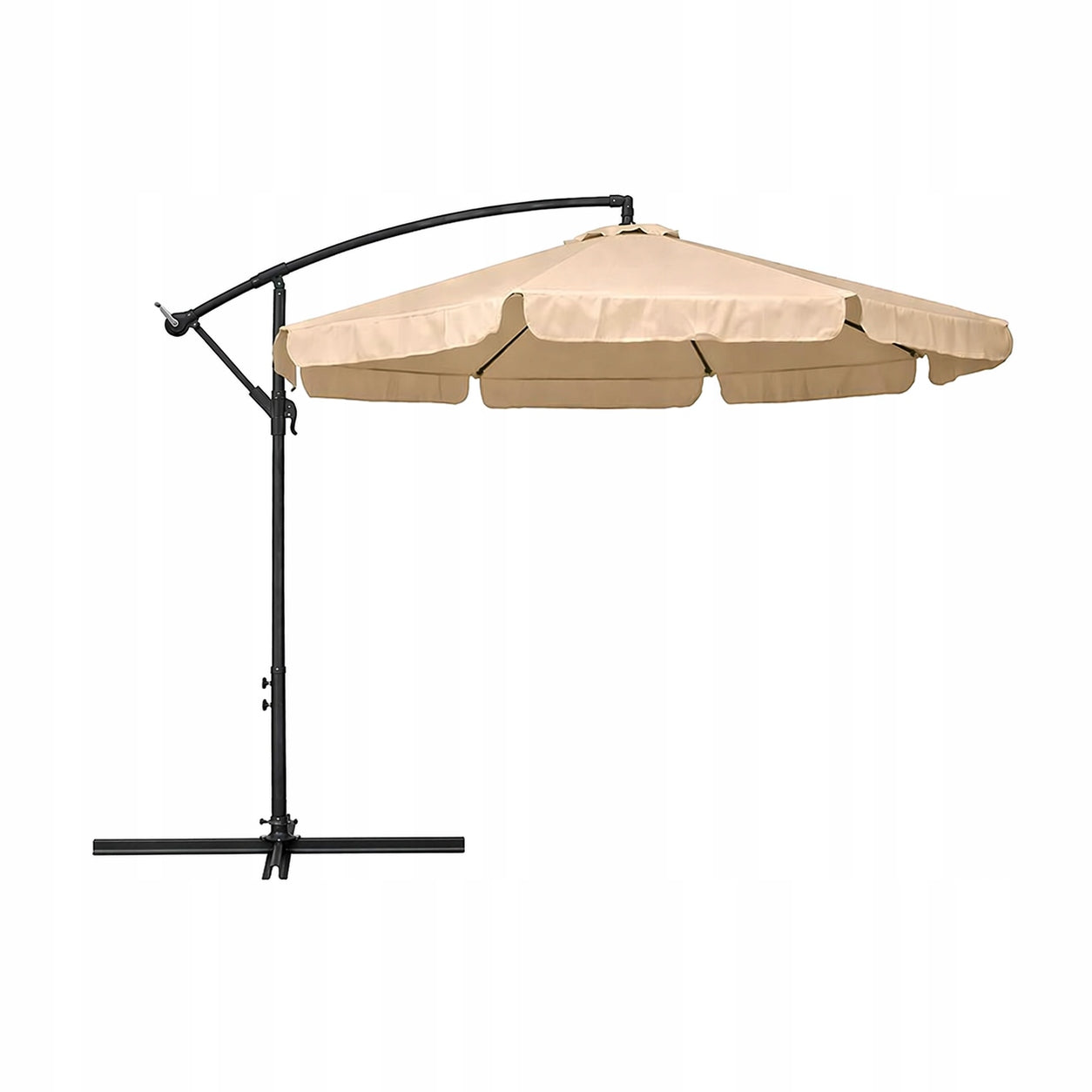 GARDEN UMBRELLA FOLDING 350CM LARGE WITH VALANCE BOOM + COVER Product weight with unit packaging 12 kg