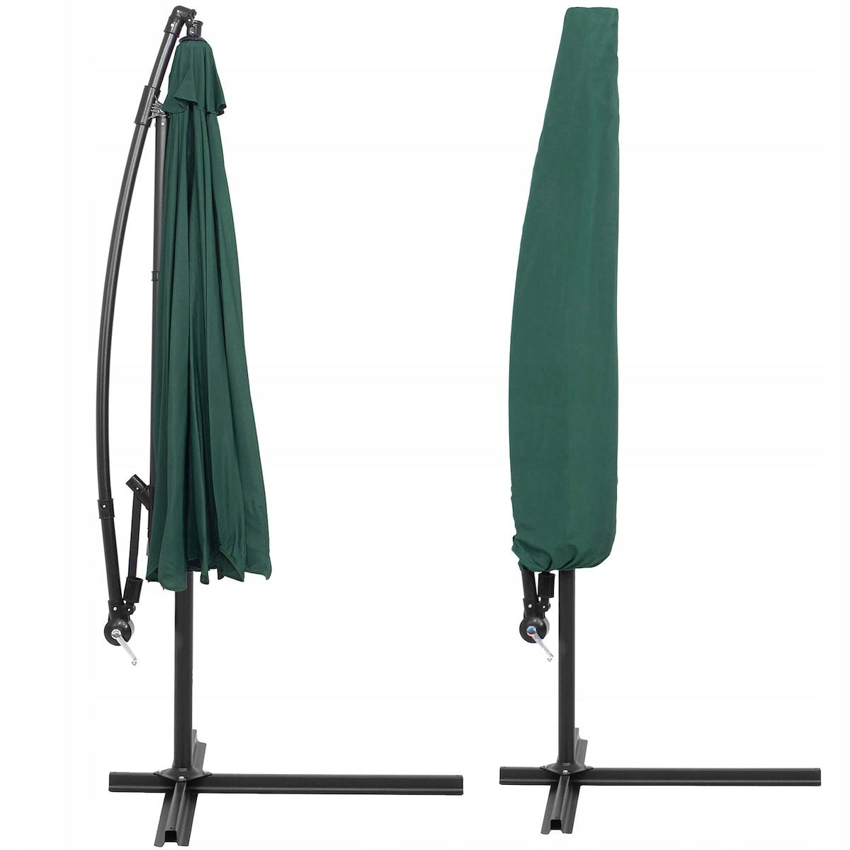 GARDEN UMBRELLA FOLDING LARGE WITH BOOM 350 cm ADJUSTABLE WATERPROOF Manufacturer Masuletto