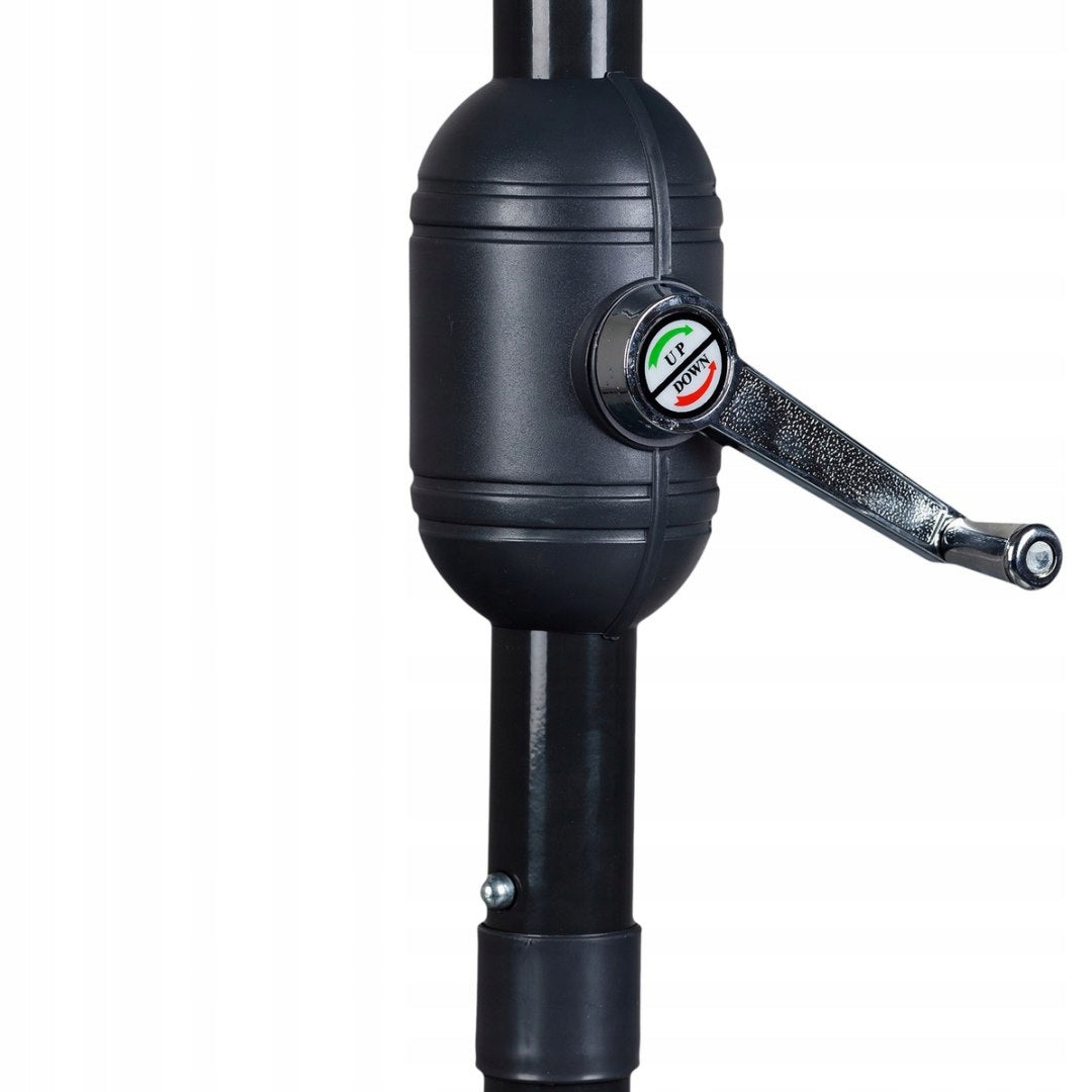 GARDEN UMBRELLA HALF-UMBRELLA WITH WALL CRANK FOR TERRACE GREY BALCONY 2,7m Product weight with unit packaging 5.1 kg