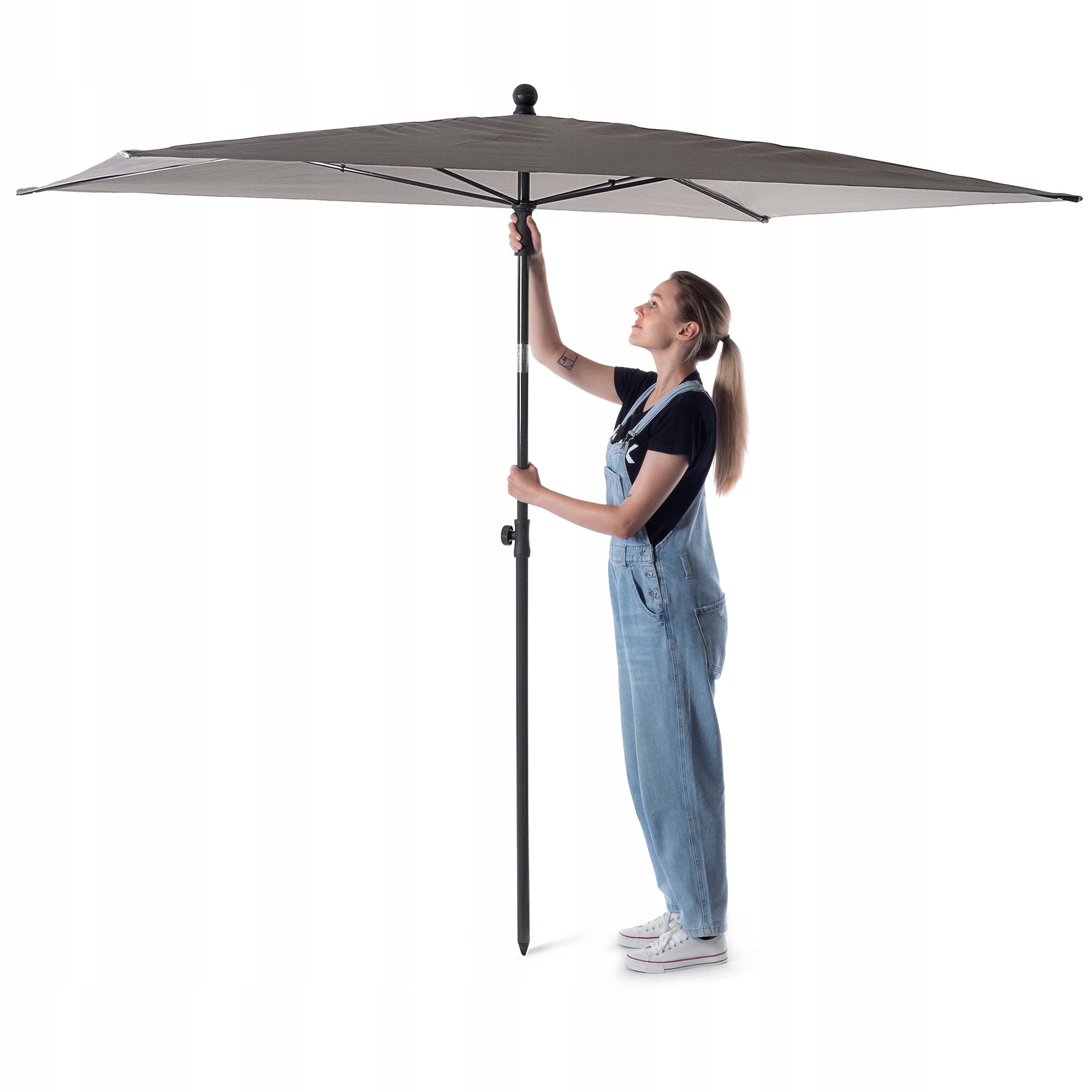 GARDEN UMBRELLA LARGE 210cm FOLDING BALCONY BROKEN RECTANGULAR COVER Packaging status original