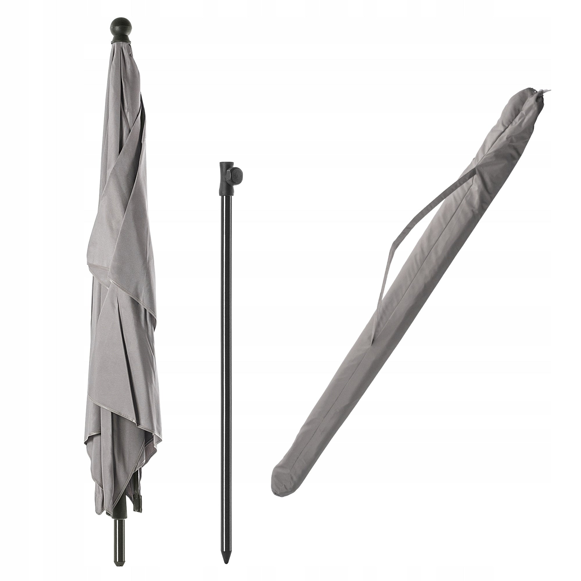 GARDEN UMBRELLA LARGE 210cm FOLDING BALCONY BROKEN RECTANGULAR COVER Product height 232 cm