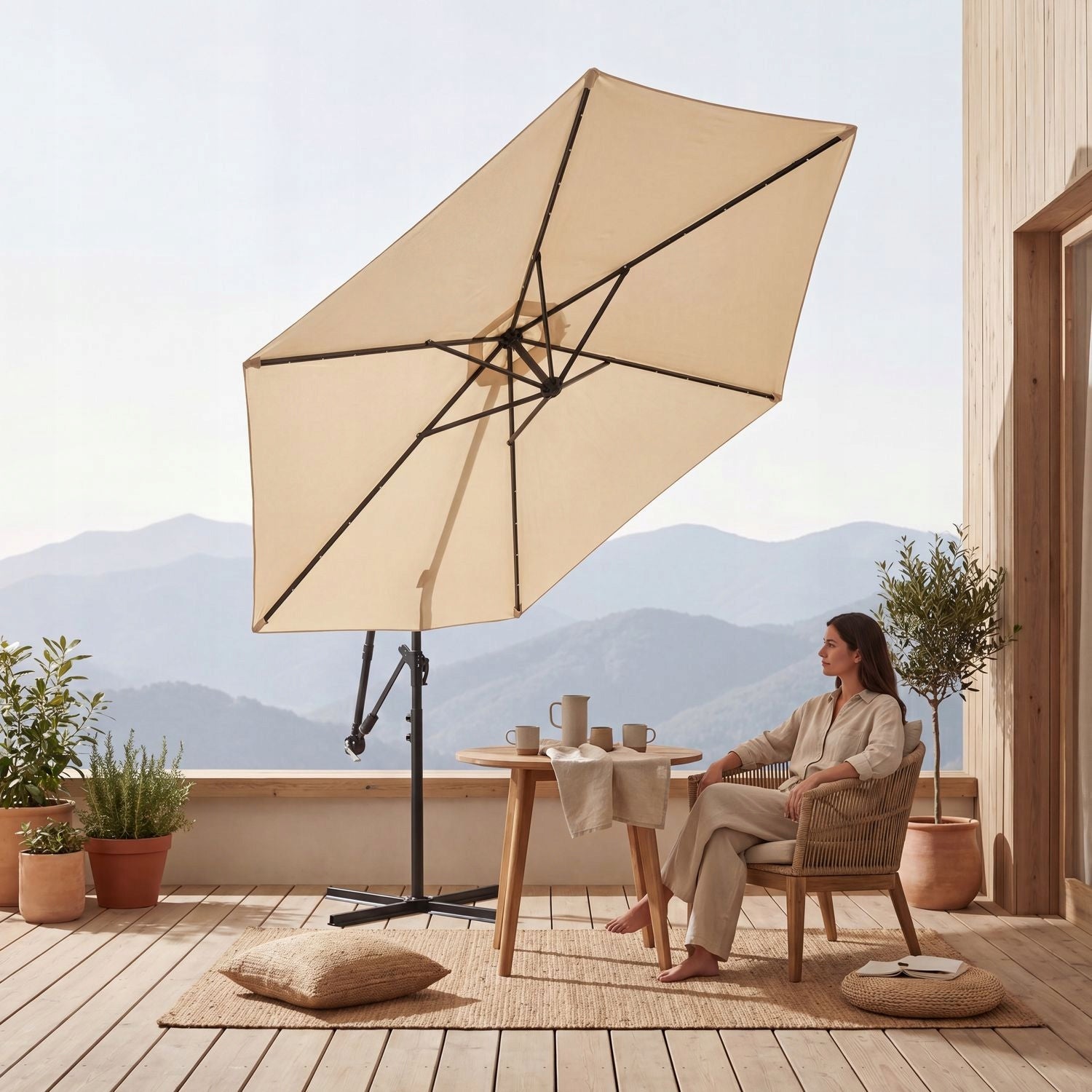 GARDEN UMBRELLA LARGE 3M FOLDING ADJUSTMENT LED BACKLIGHT LUVERNO Manufacturer Luverno