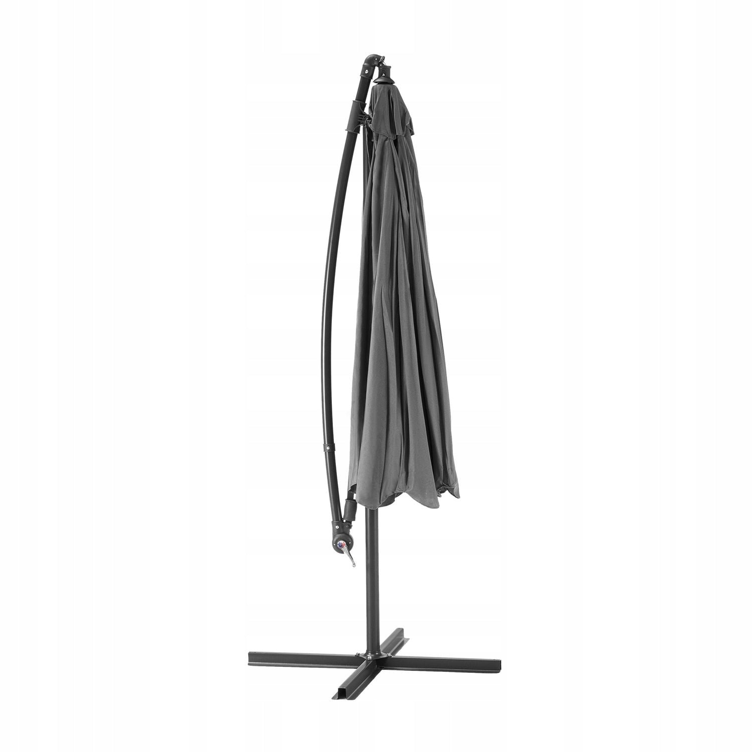 GARDEN UMBRELLA LARGE 3M FOLDING WITH BOOM CLASSIC UV50 LUVERNO Color gray