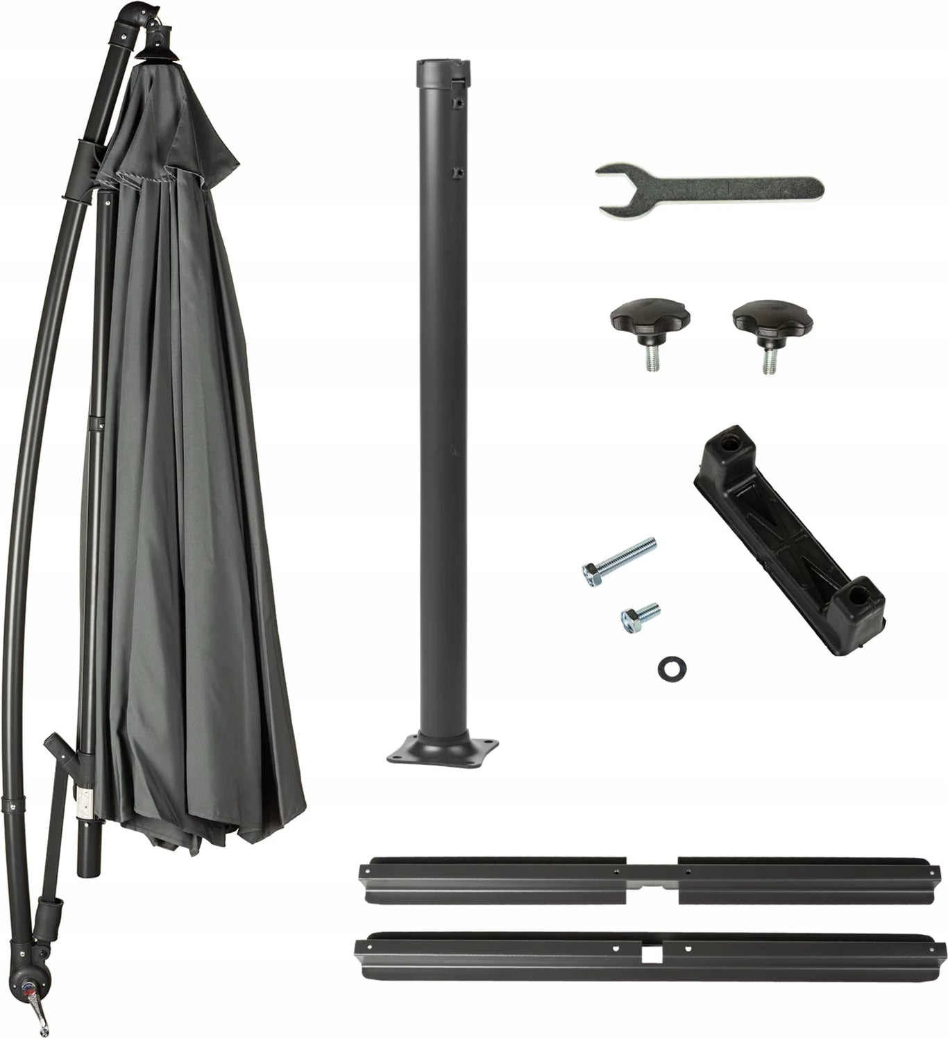 GARDEN UMBRELLA LARGE 3M FOLDING WITH BOOM CLASSIC UV50 LUVERNO Kind with boom