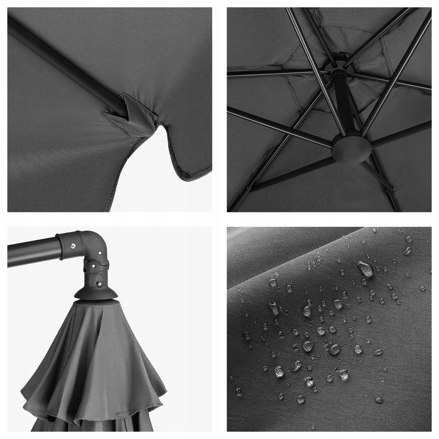 GARDEN UMBRELLA LARGE 3M FOLDING WITH BOOM CLASSIC UV50 LUVERNO Product weight with unit packaging 10.6 kg