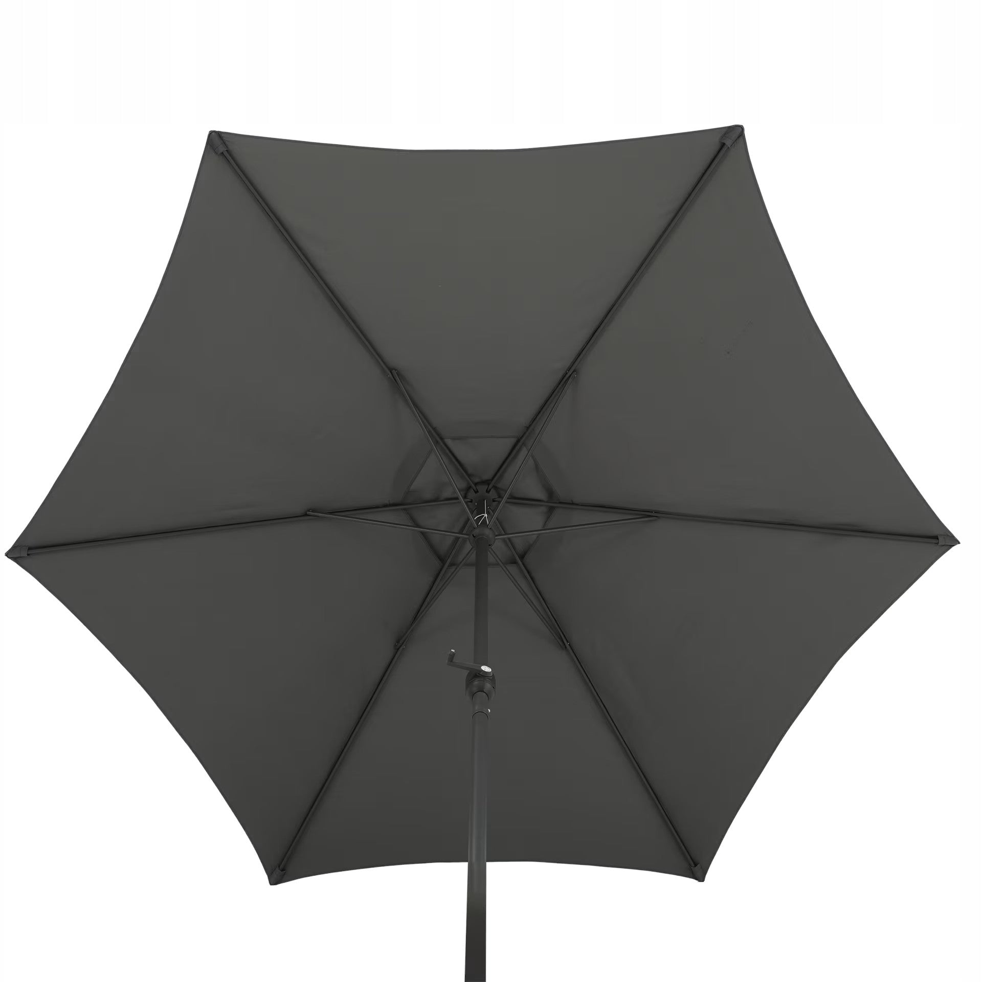 GARDEN UMBRELLA LARGE FOLDING SOLID GREY Ø 3M Manufacturer Focus Garden