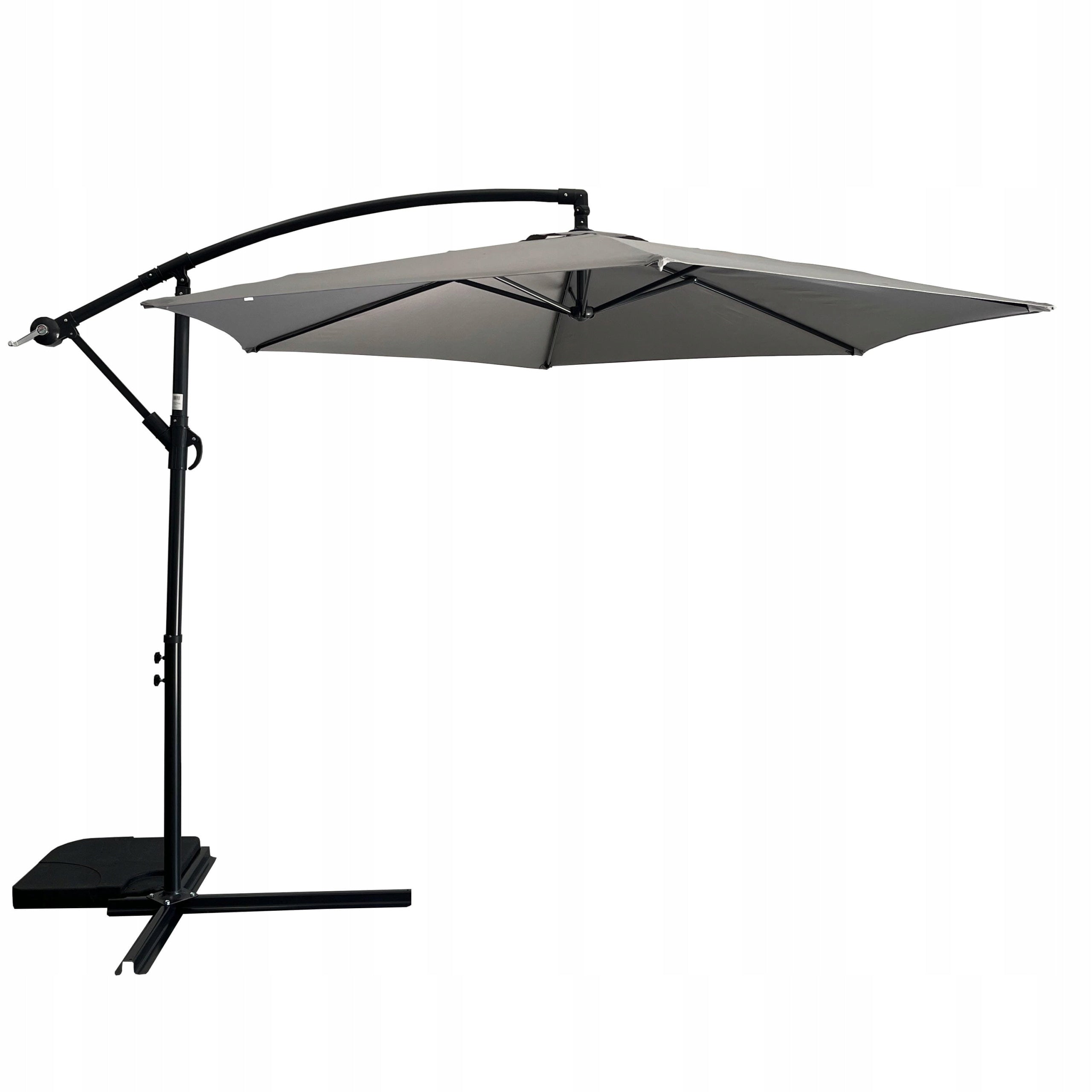 GARDEN UMBRELLA LARGE FOLDING SOLID STRONG WITH BOOM GREY Product weight with unit packaging 12.3 kg