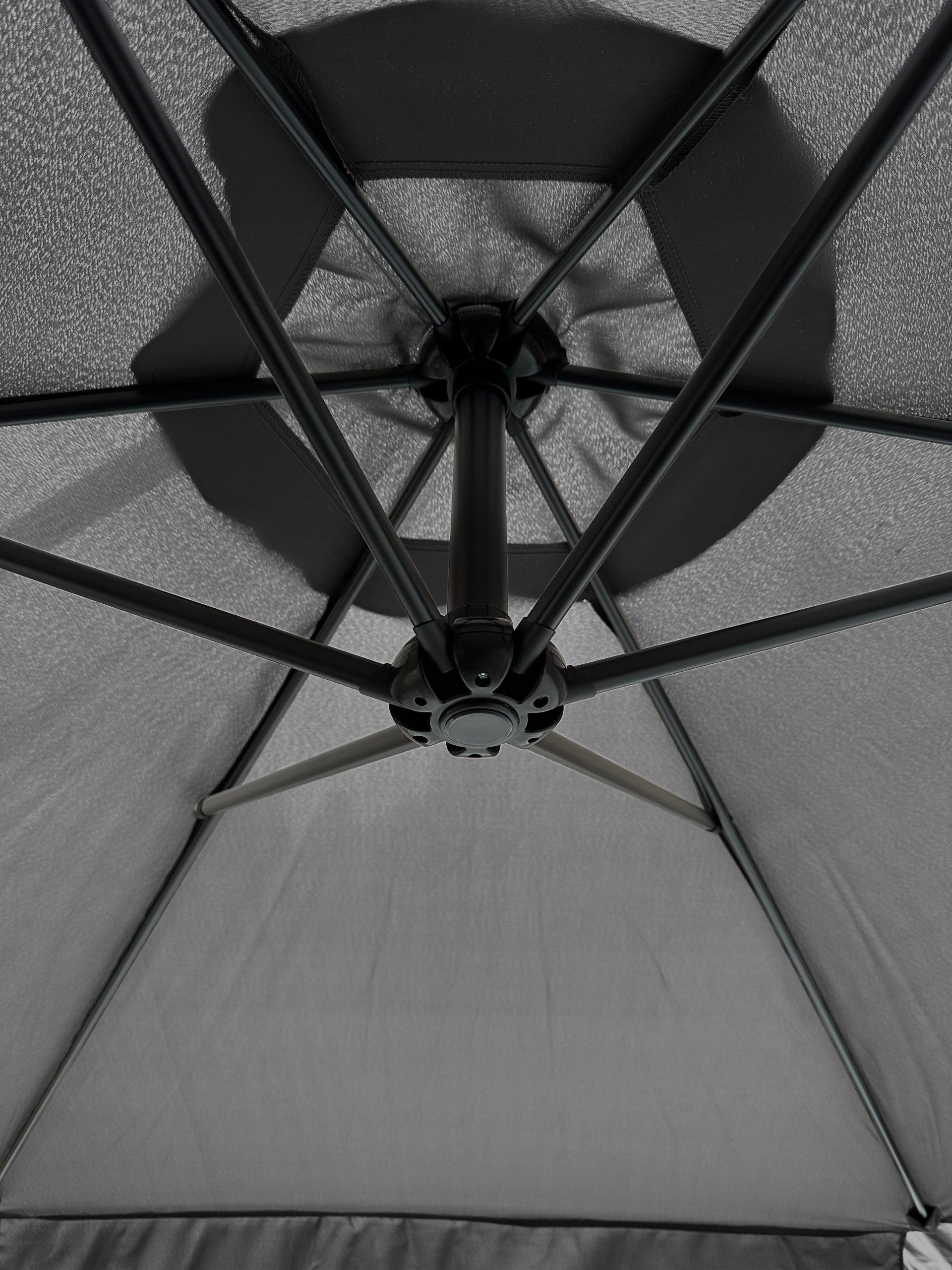 GARDEN UMBRELLA LARGE FOLDING WITH BOOM 350cm + COVER - GREY Manufacturer no brand