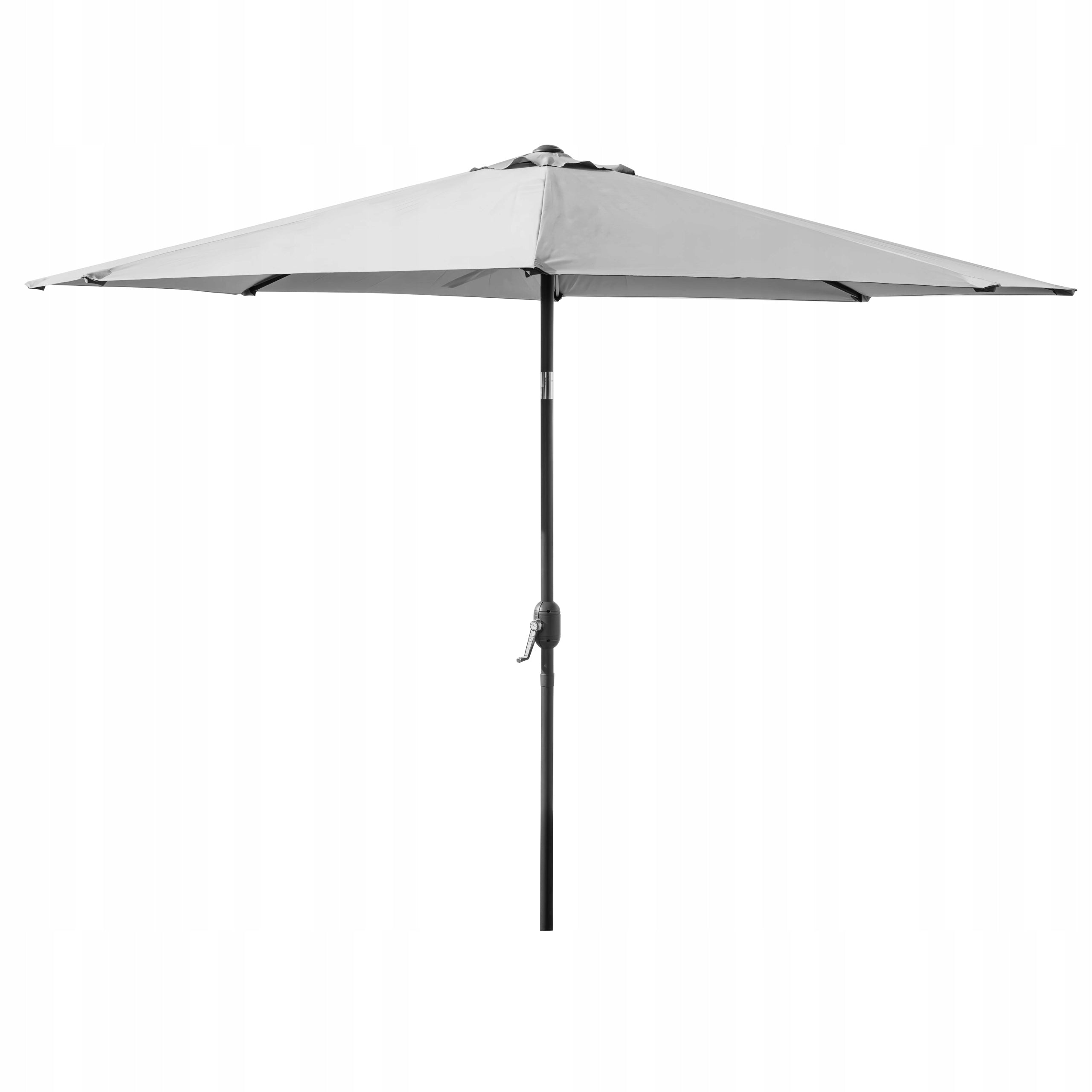 GARDEN UMBRELLA LARGE SIMPLE GREY BALCONY TERRACE FOLDING 300 CM Color gray