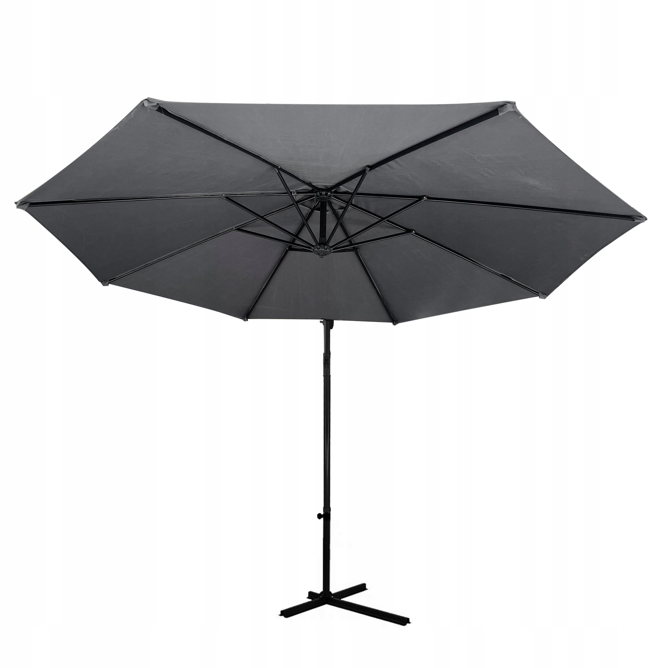 GARDEN UMBRELLA LARGE SOLID FOLDING 3 M WITH BOOM ADJUSTMENT XXXL Color gray