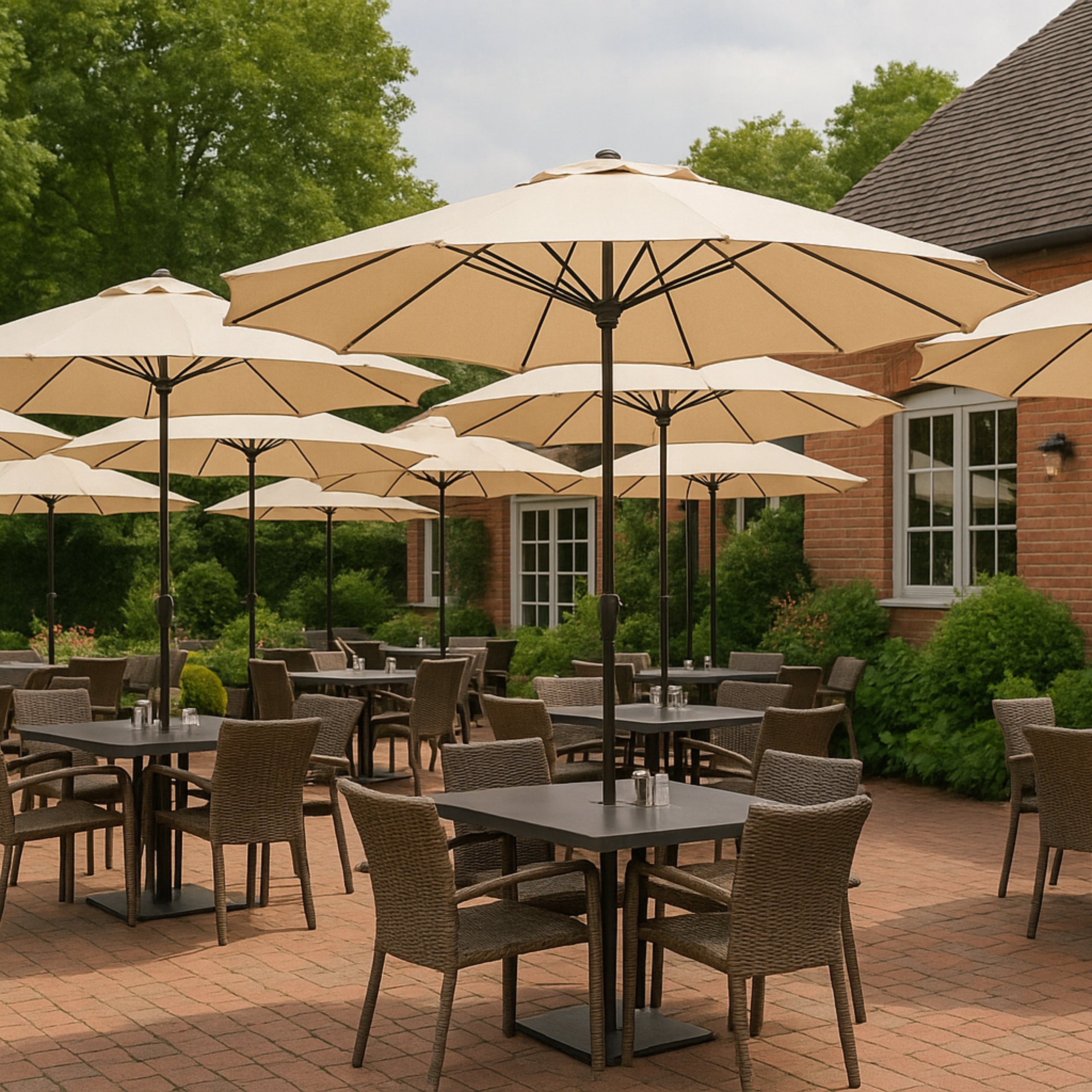 GARDEN UMBRELLA LARGE STABLE RESTAURANT BALCONY GARDEN TERRACE BROKEN 270CM