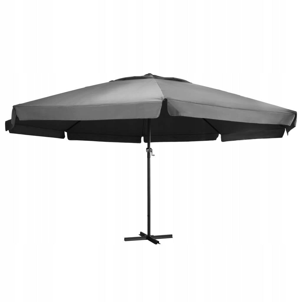 GARDEN UMBRELLA ON ALUMINIUM POST 600CM ANTHRACITE Packaging status original