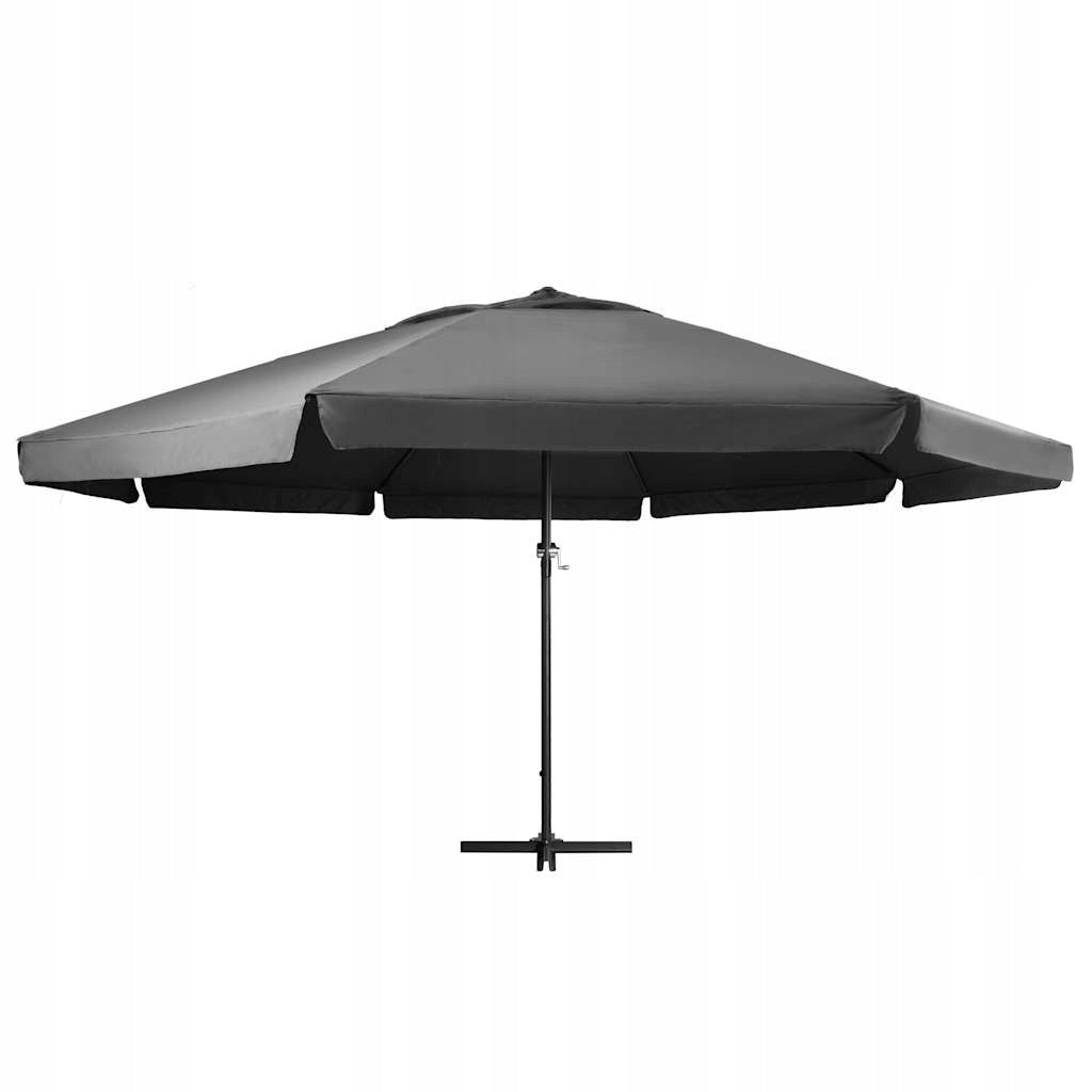 GARDEN UMBRELLA ON ALUMINIUM POST 600CM ANTHRACITE