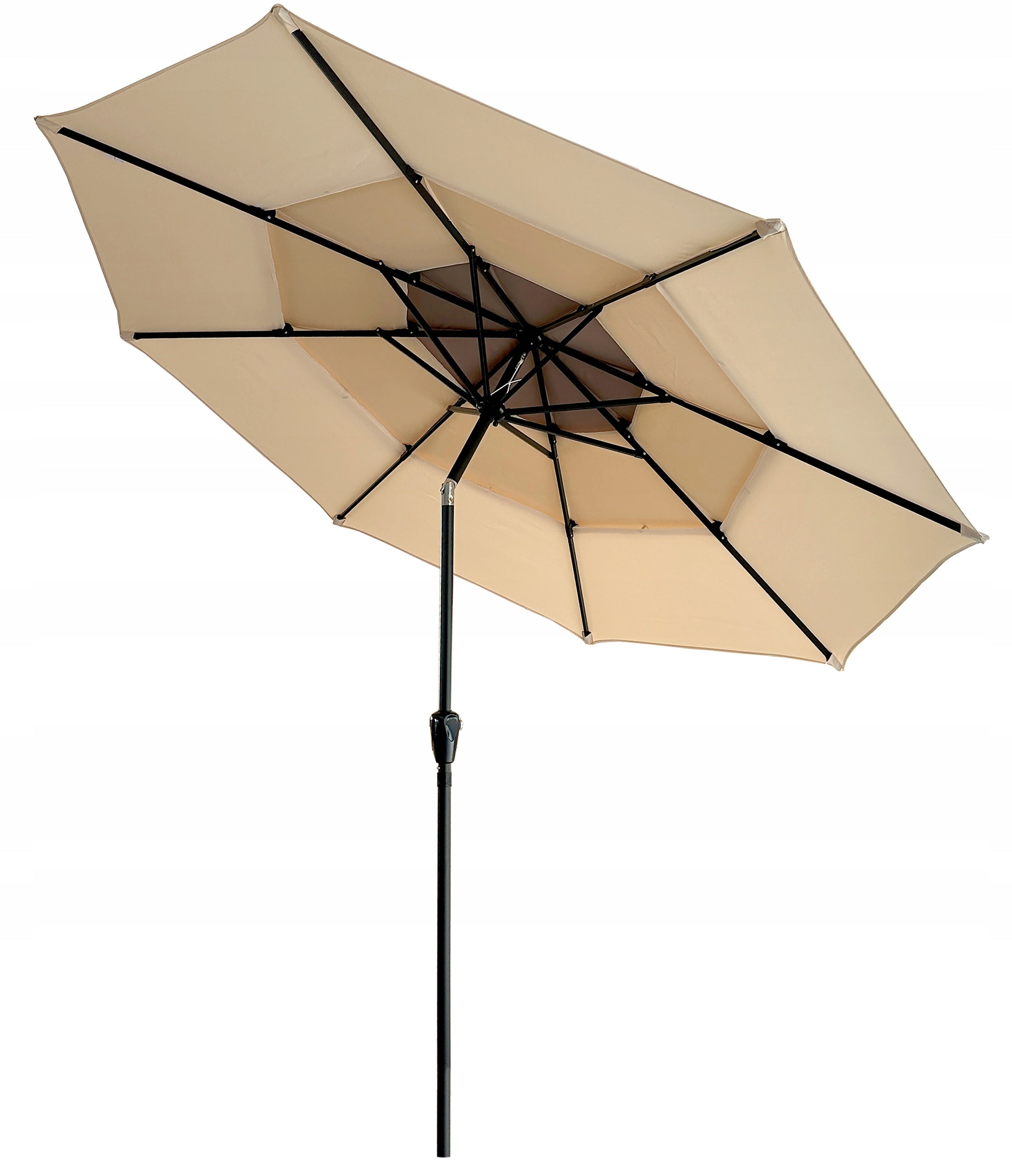 GARDEN UMBRELLA THREE LAYER FOLDING Adjustable LARGE Crank Mechanism Packaging status original
