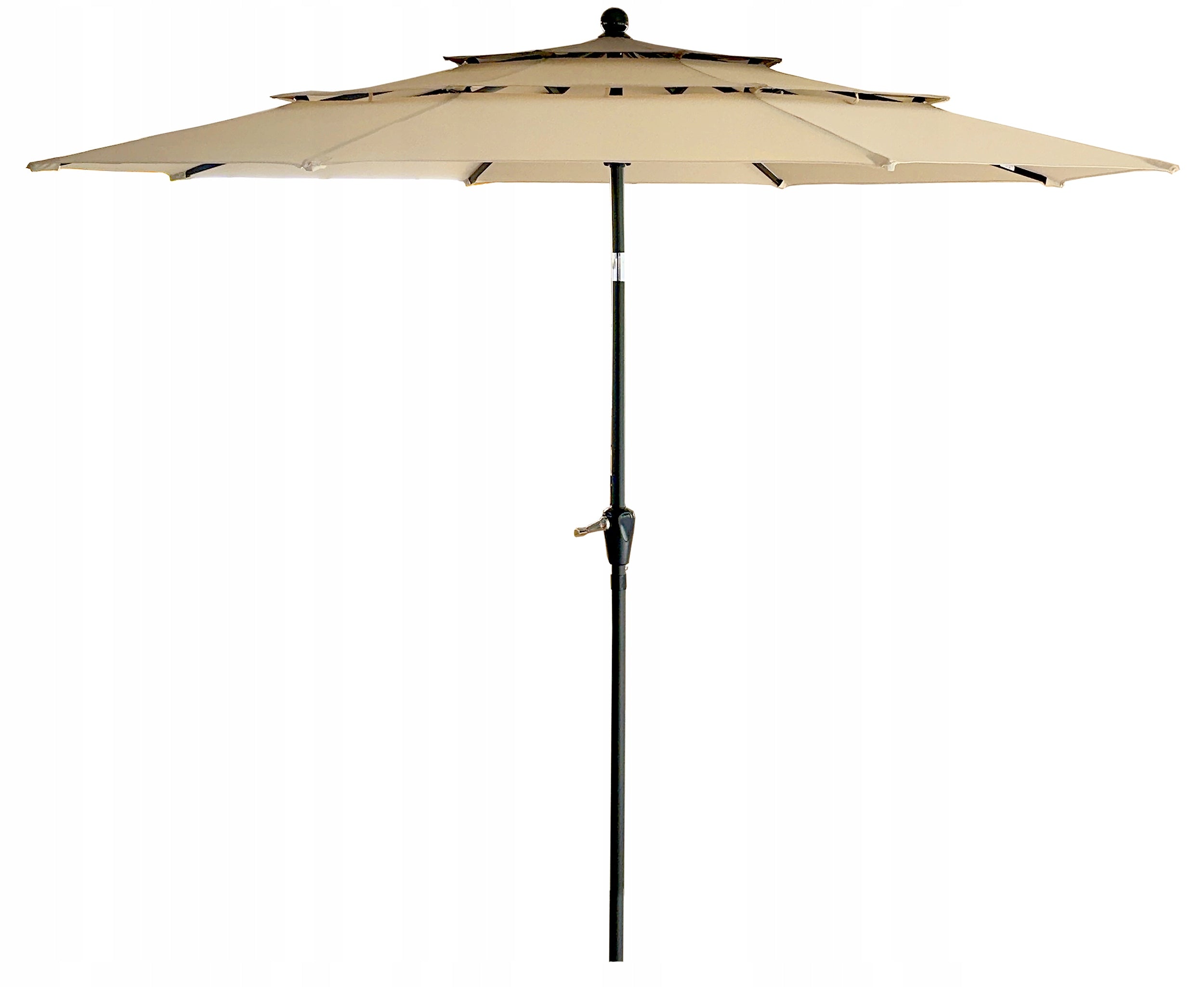 GARDEN UMBRELLA THREE LAYER FOLDING Adjustable LARGE Crank Mechanism Product weight with unit packaging 10 kg