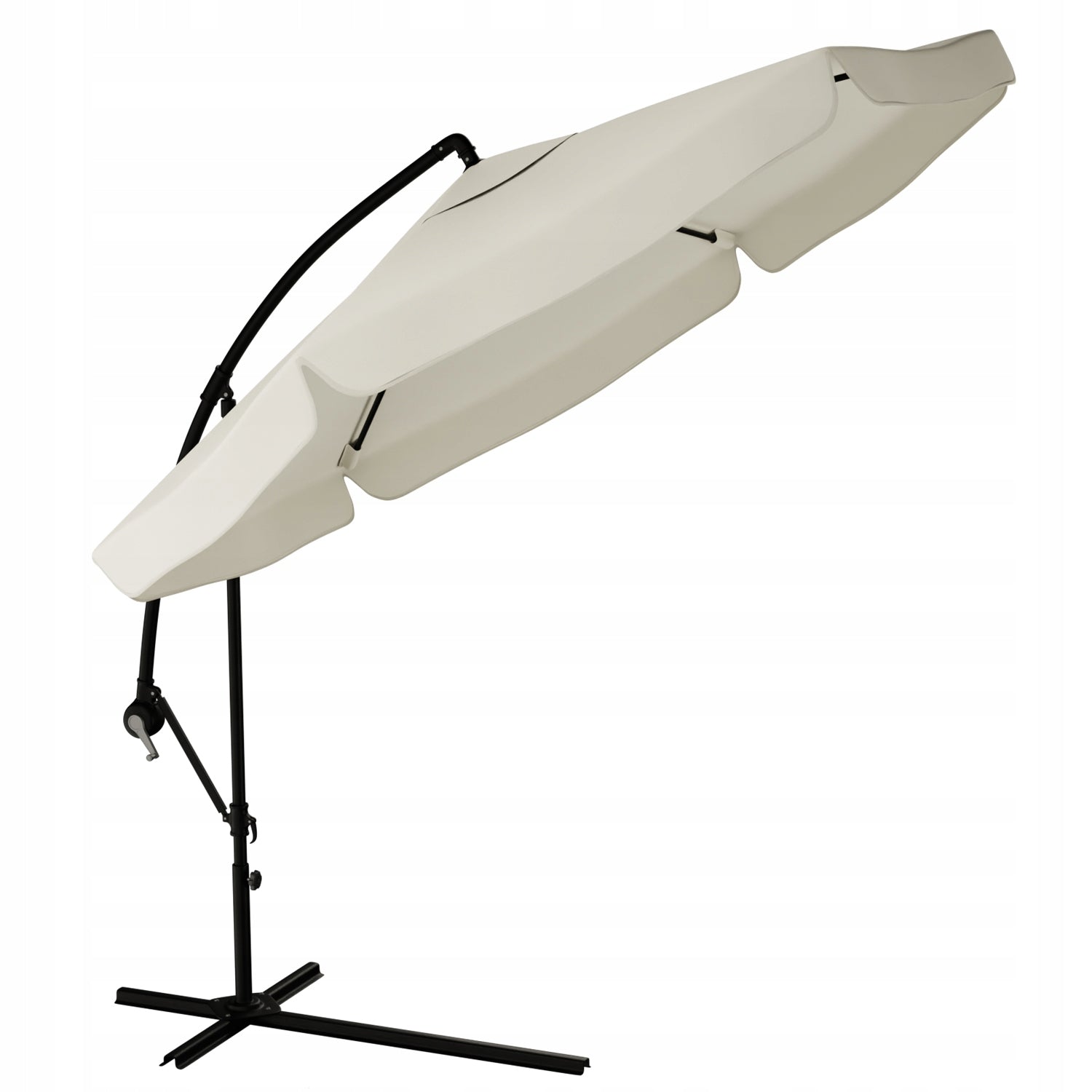 GARDEN UMBRELLA WATERPROOF ON BOOM WITH FRILL 350cm + COVER 3,5M Manufacturer code SDH082-CREAM