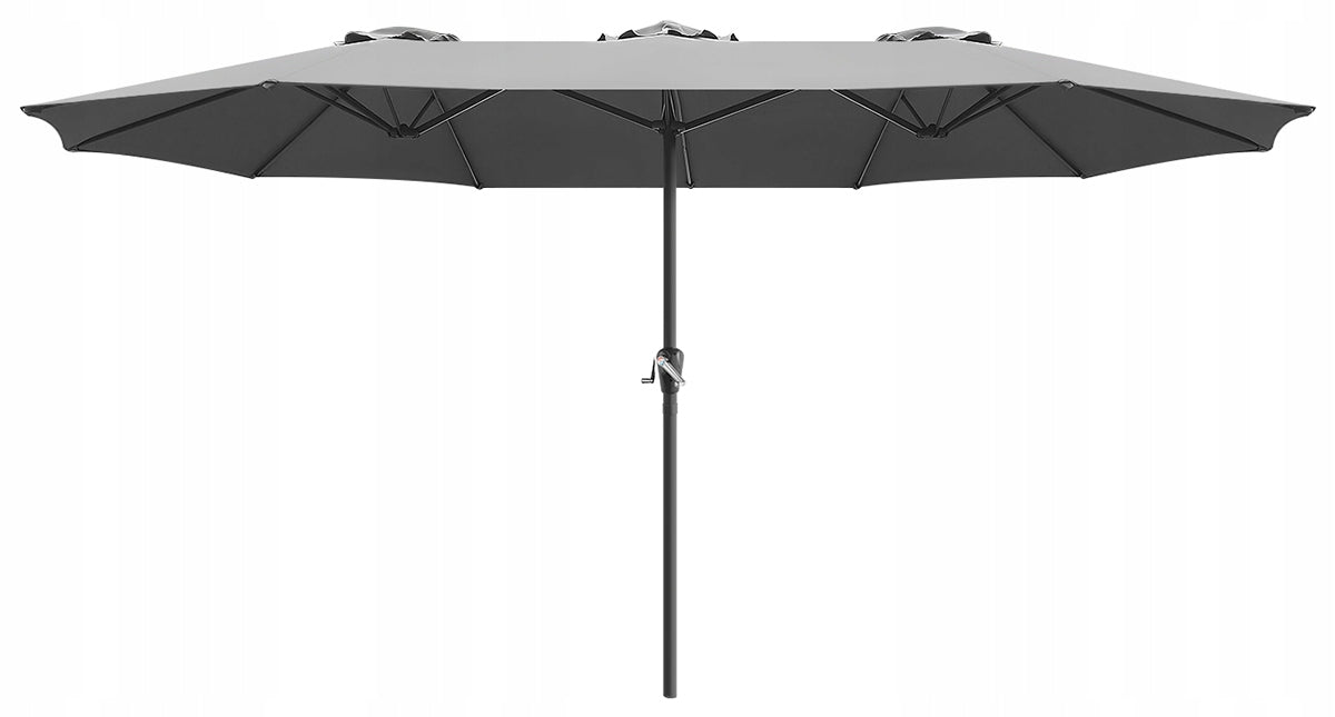 GARDEN UMBRELLA XXL 460x270cm LARGE FOLDING CRANK FOR TERRACE GARDEN Diameter/width 460 cm
