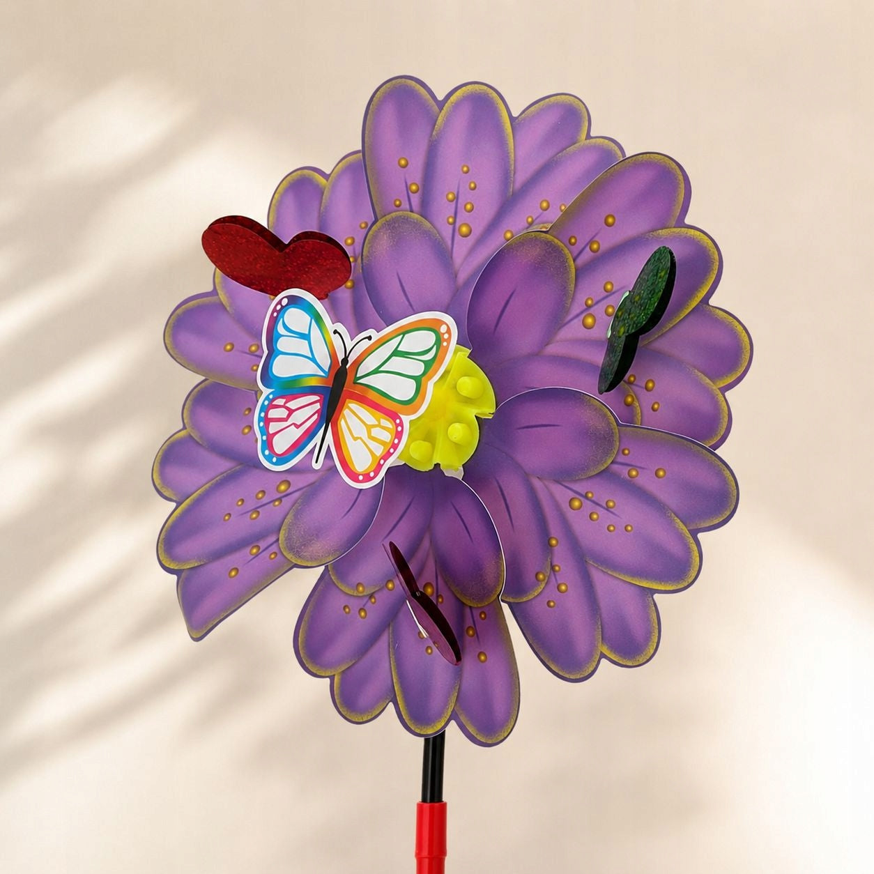 GARDEN WINDMILL FOR CHILDREN GARDEN WINDMILL 52cm COLORFUL FLOWER BUTTERFLY Manufacturer code wiatraczek ogrodowy Profi ID