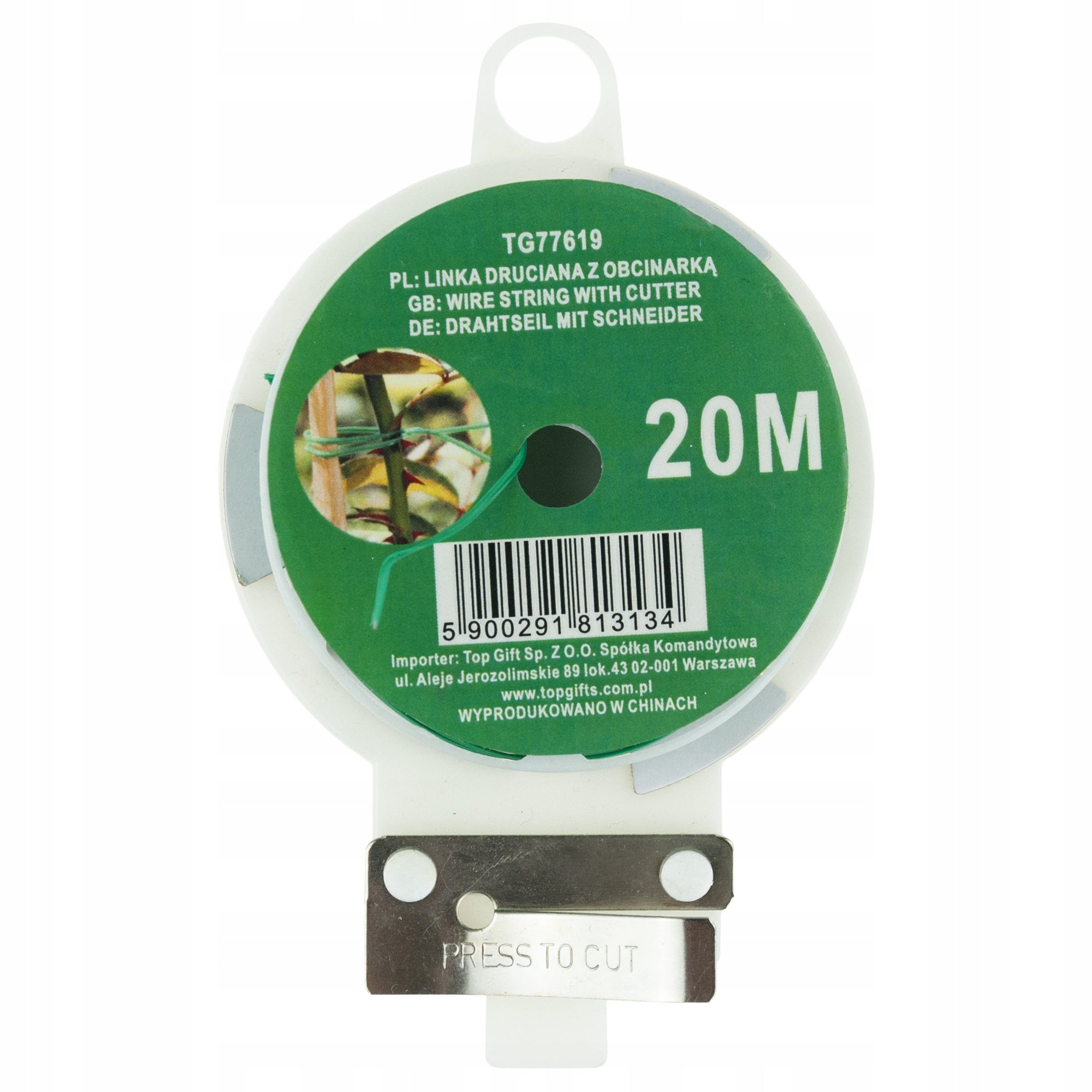 GARDEN WIRE COATED CORD WITH CUTTER 20M PLANT LIGATION Brand Martom