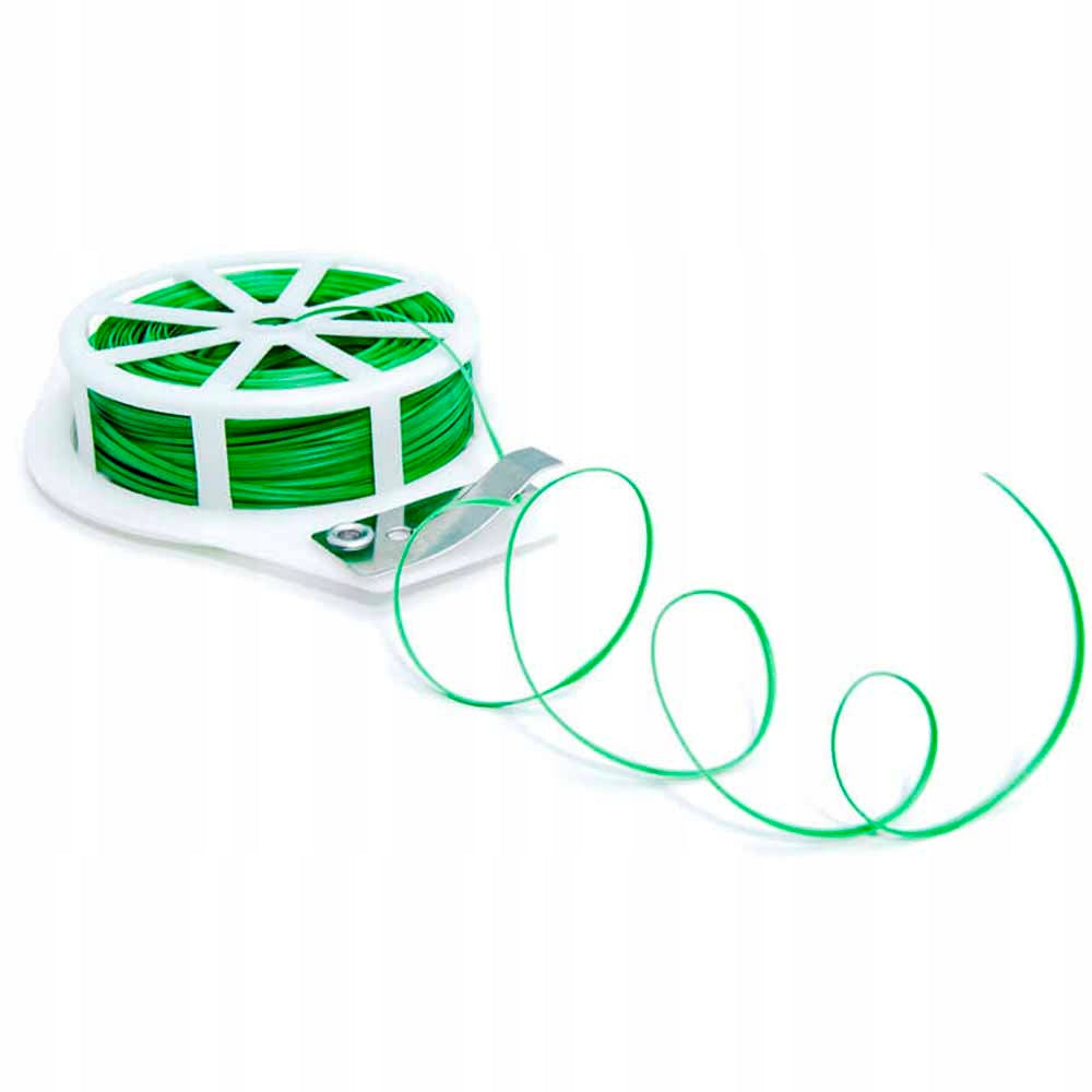 GARDEN WIRE COATED CORD WITH CUTTER 20M PLANT LIGATION Color green