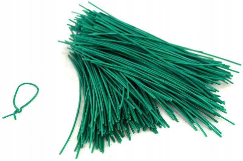 GARDEN WIRE FLAT 10cm 500pcs PLANT WIRES PROTECT STEM Color green