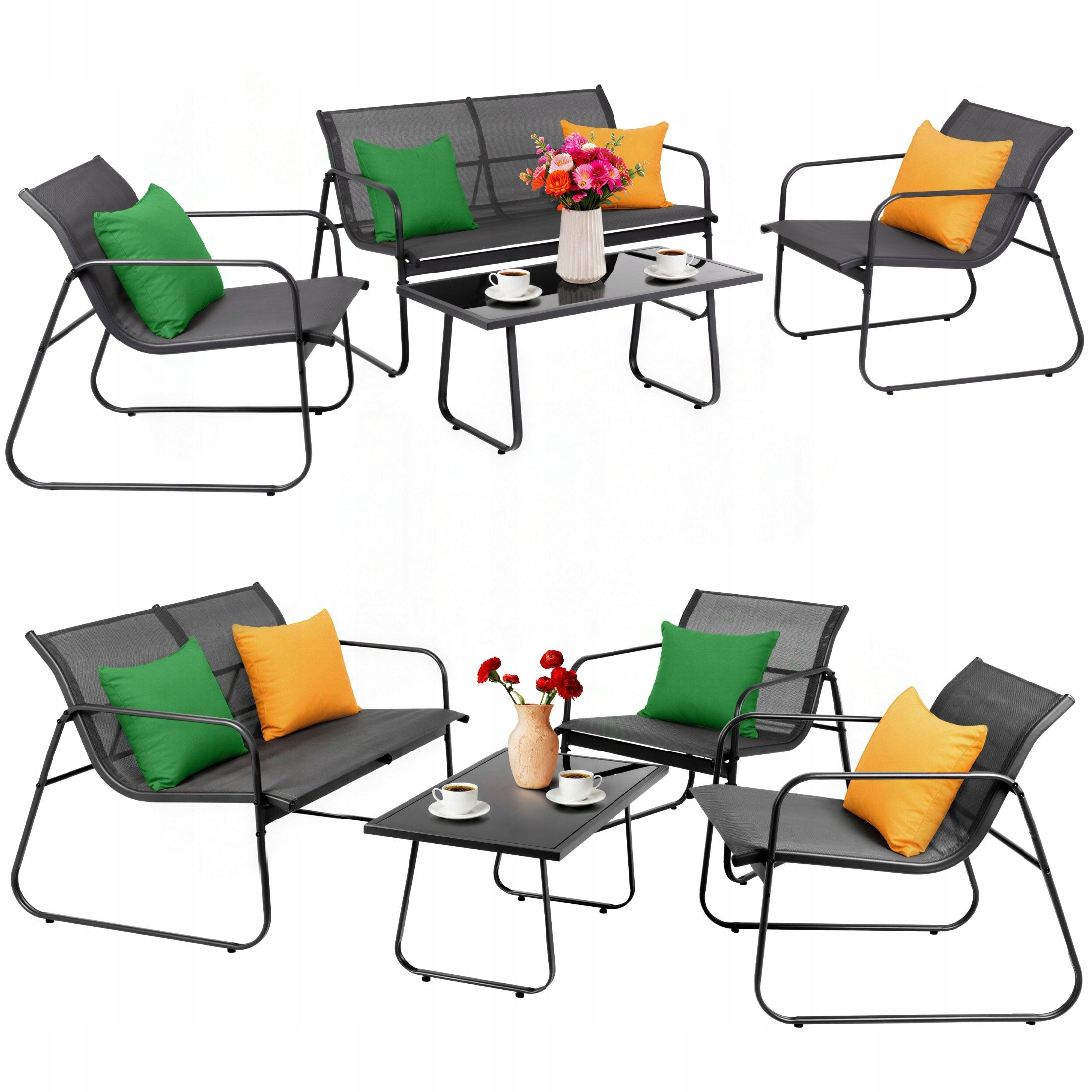GARDEN furniture set for garden terrace SET table 2 x sofa armchair