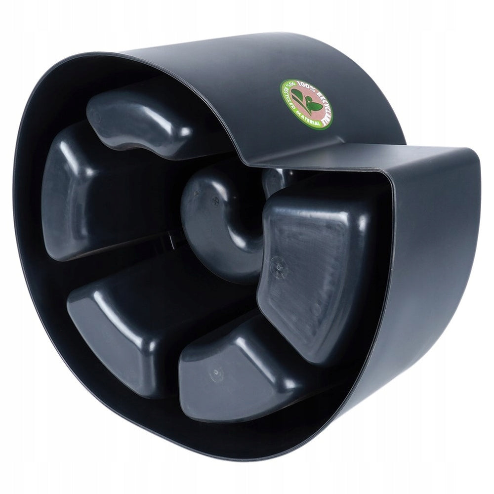 GARDEN plant stand plastic black spiral large outdoor pot Length 53 cm
