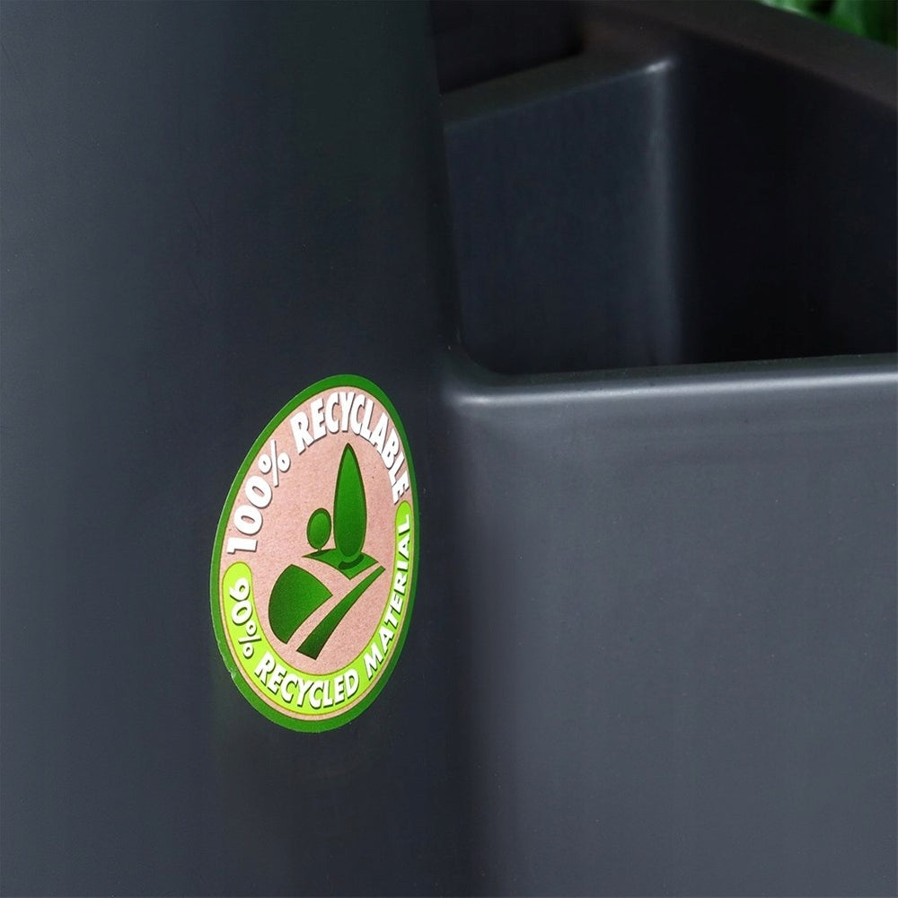 GARDEN plant stand plastic black spiral large outdoor pot Product height 32.5 cm