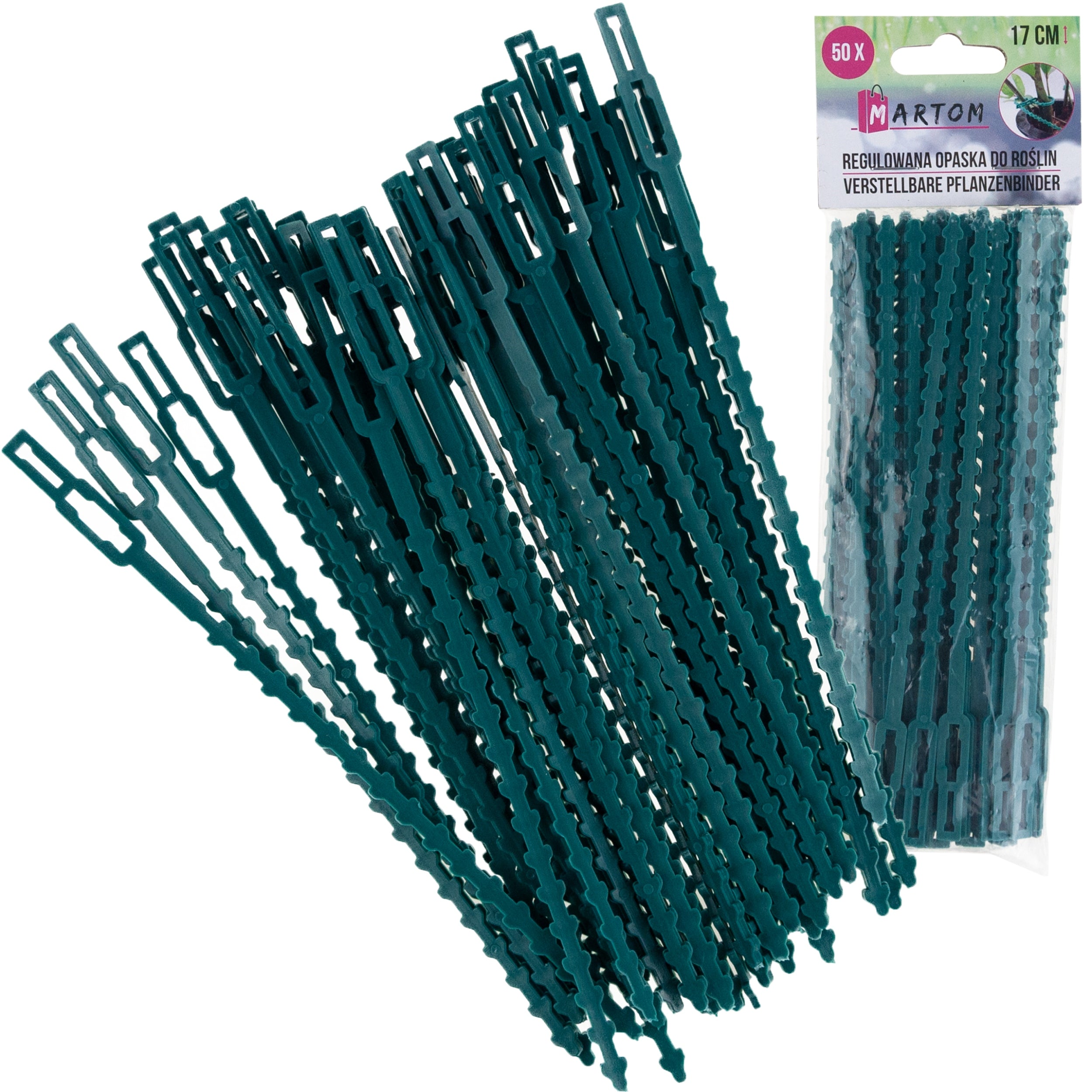 GARDENING BANDS FOR FASTENING PLANTS CLAMPING BRANCHES 50 PCS GREEN
