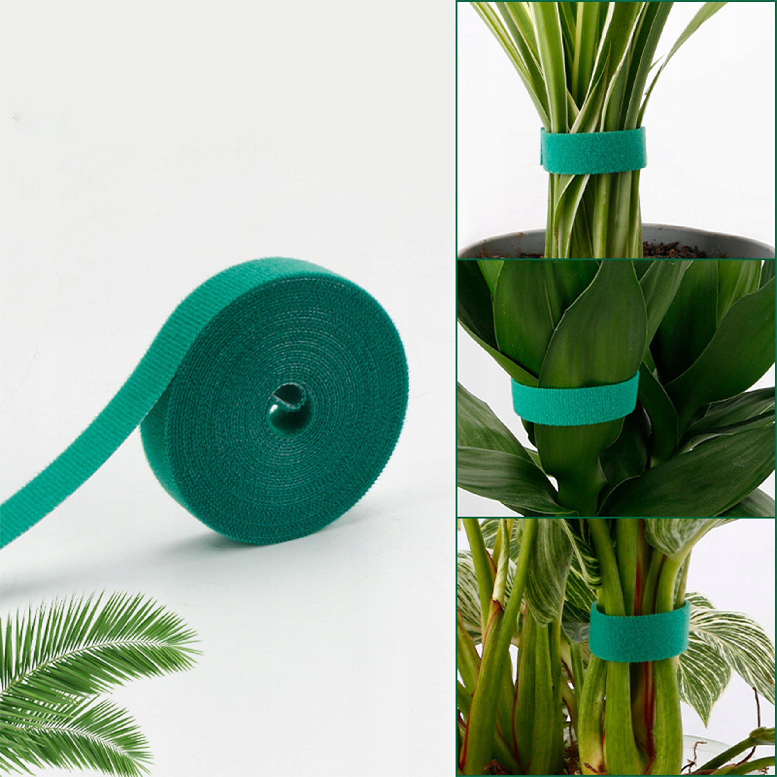 GARDENING TAPE VELCRO FOR PLANTS ELASTIC BAND BINDING POSTS GREEN Brand no brand