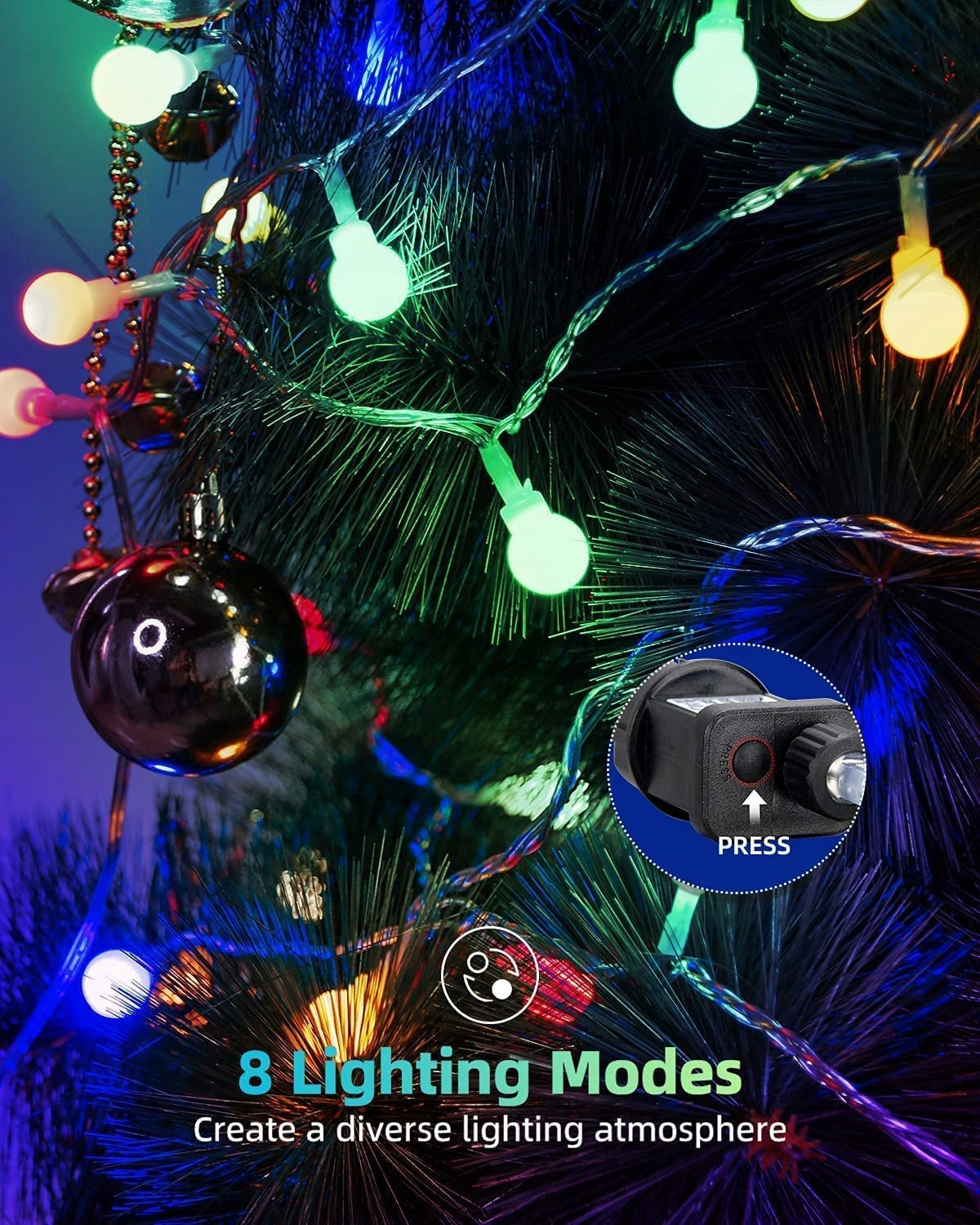 GARLAND GARDEN LIGHTS Outdoor 50pcs COLORFUL Manufacturer code GIRLANDA LAMPKI