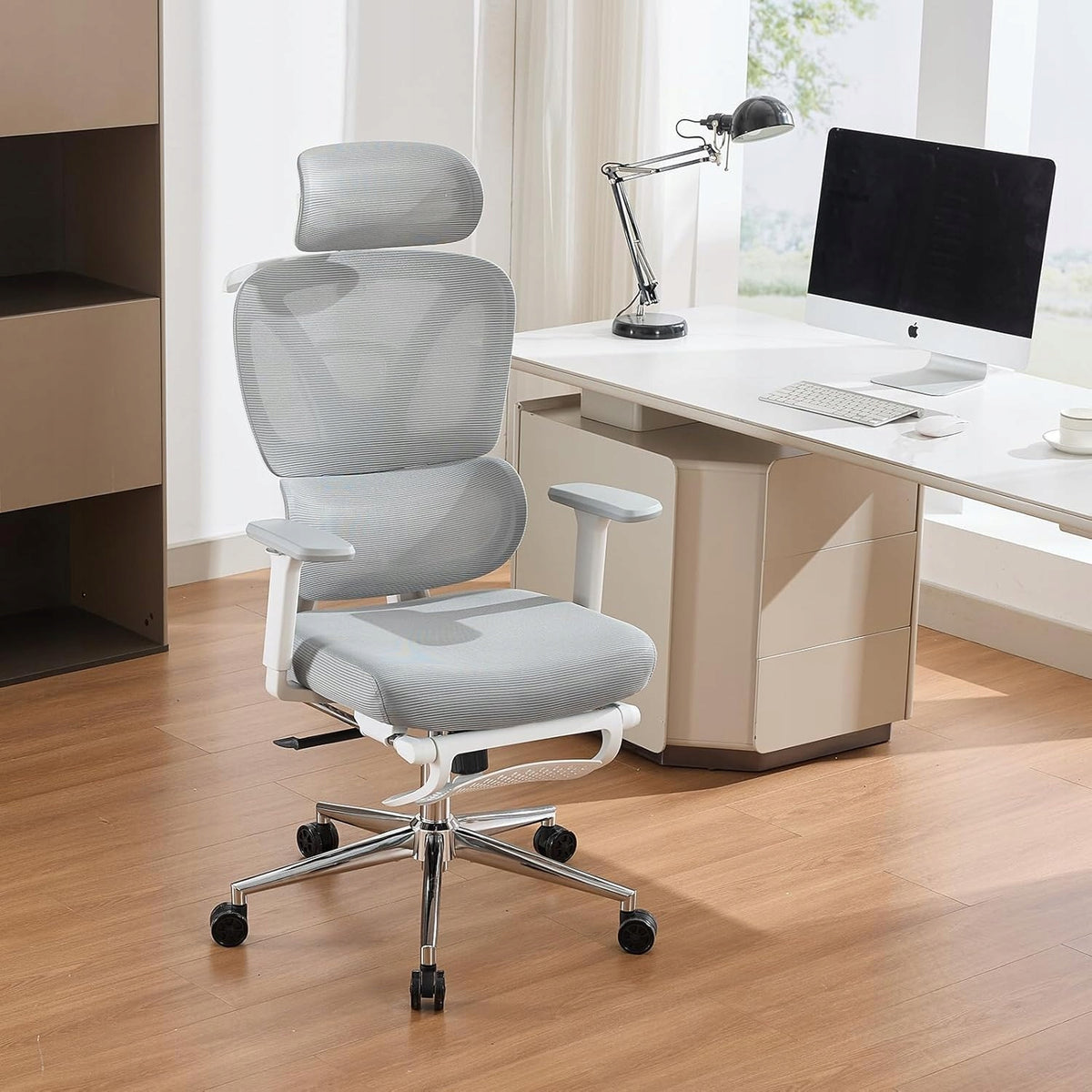 GARVEE Office Chair Ergonomic Mesh Footrest 3D Grey Manufacturer code PHK_35KG4J9V