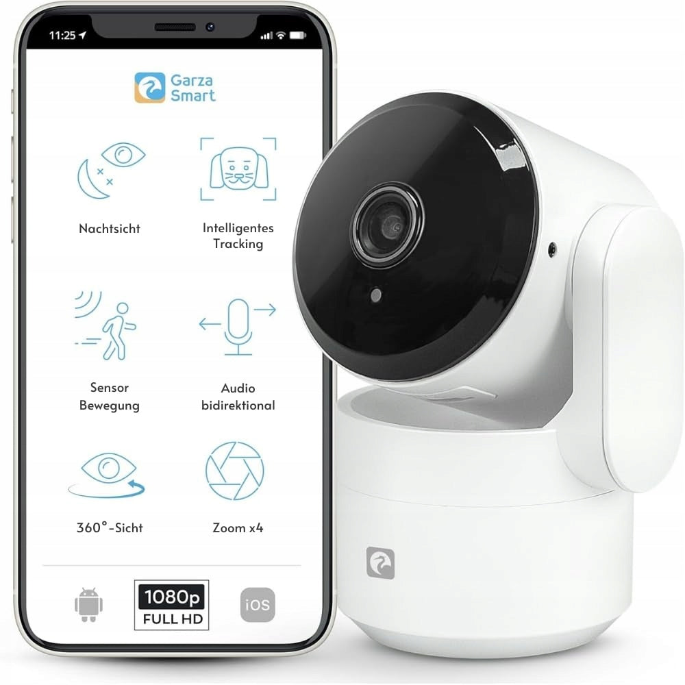 GARZA Indoor Camera Smart 360° WiFi 1080 HD Night Mode App Packaging status original